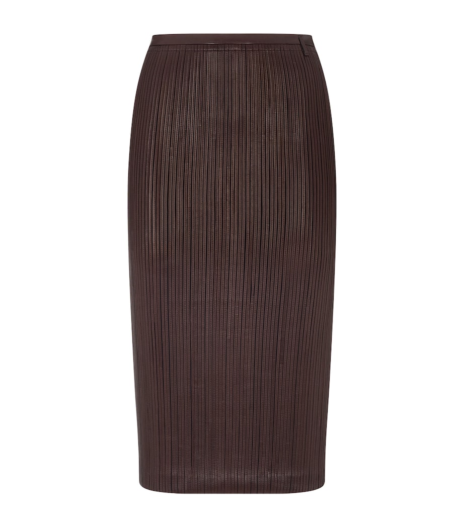 TOM FORD Womens Leather Midi Skirt Eek Image 1