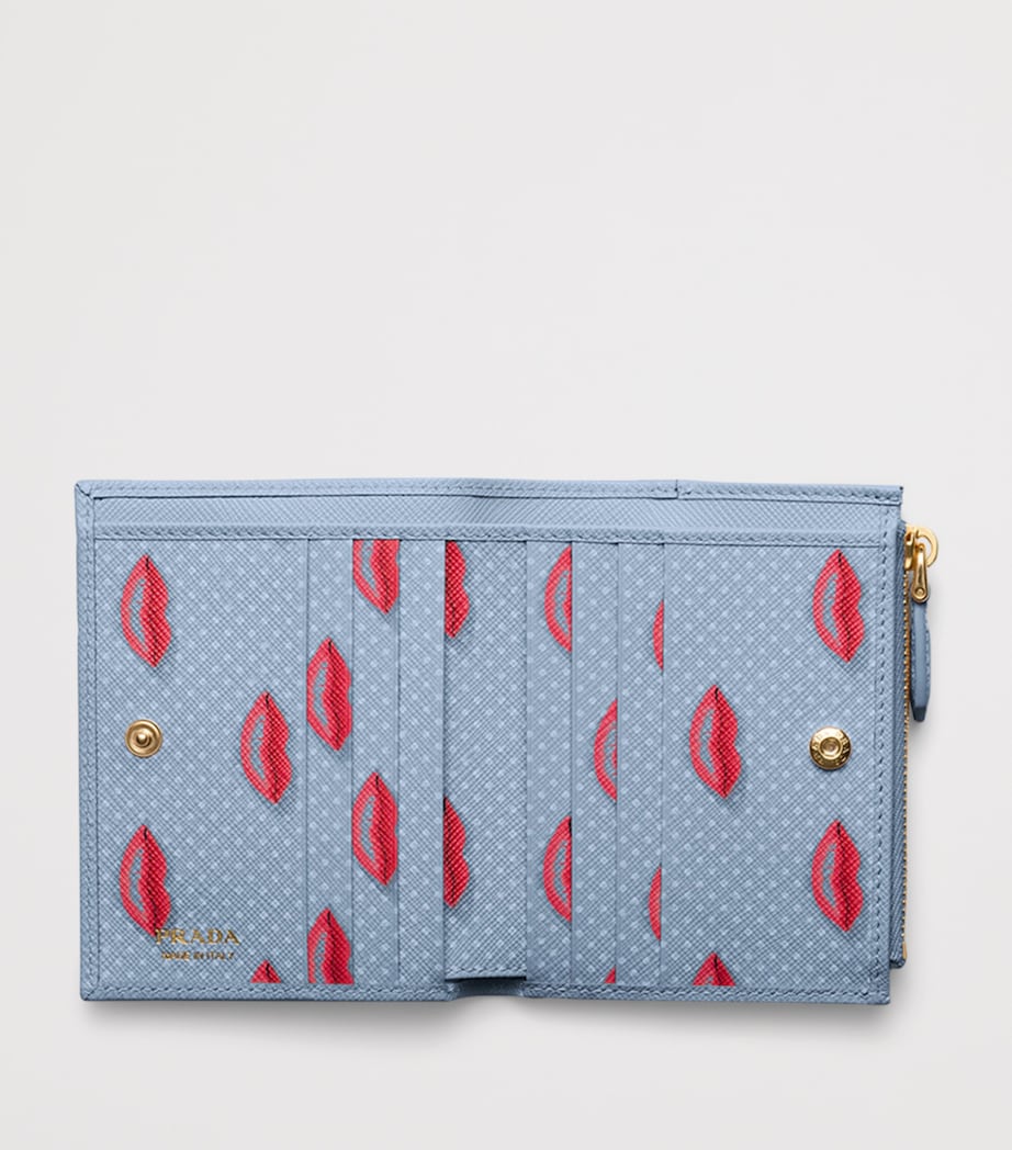 Small Saffiano Leather Wallet F0076 Image 2