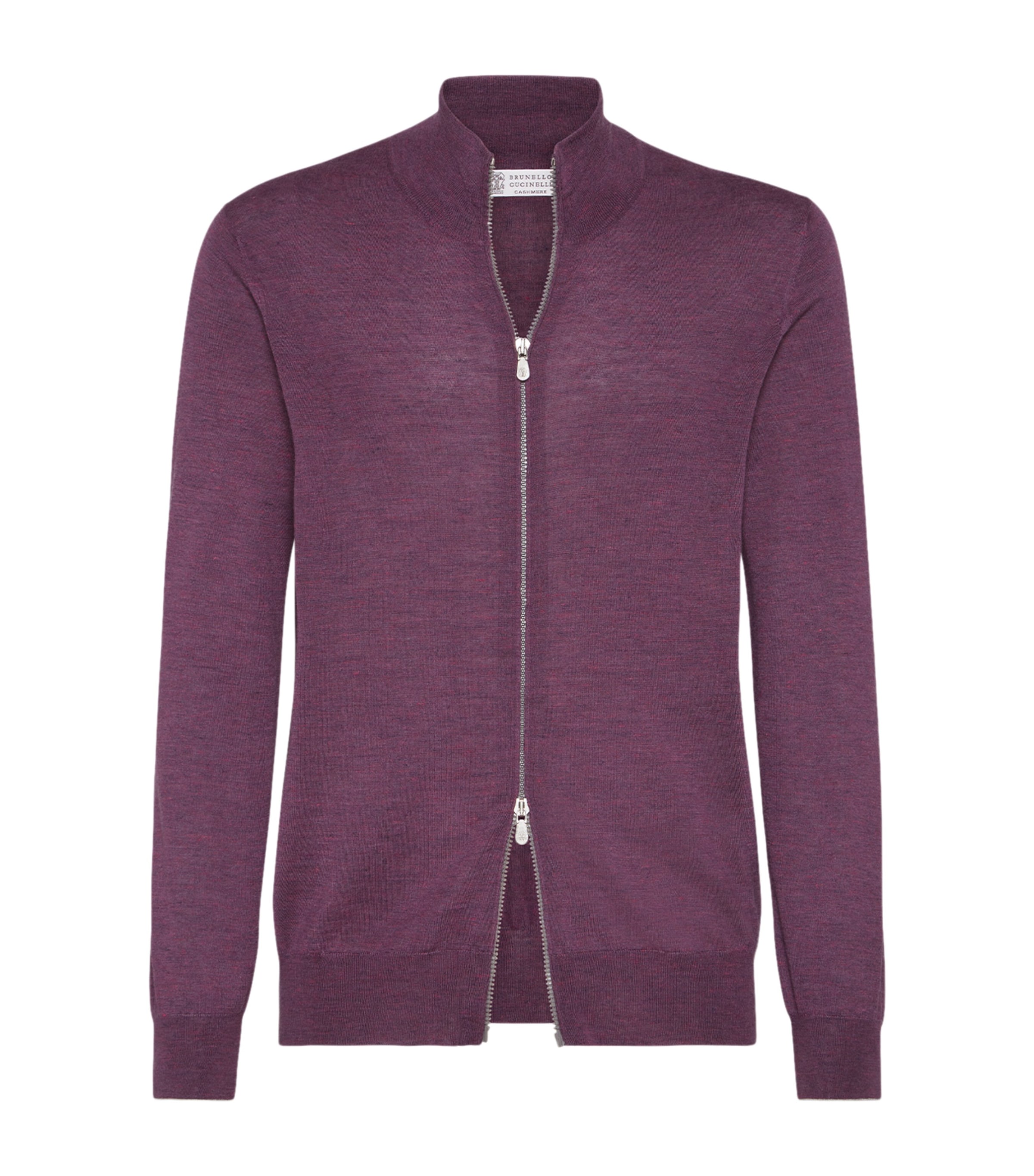 Cashmere-Silk-Linen Zip-Up Cardigan CHL69 Image 1