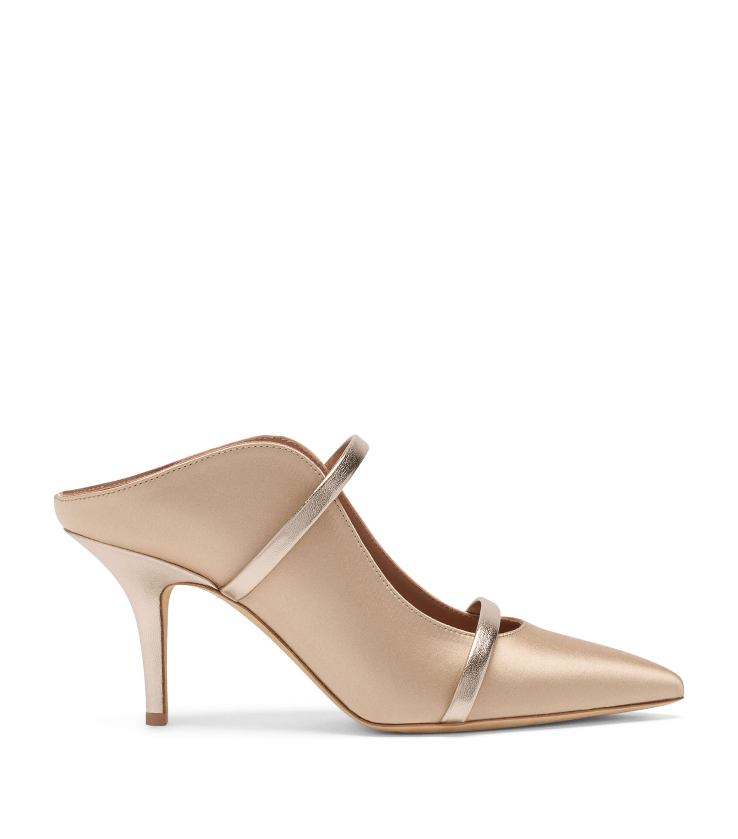 Malone Souliers Satin Maureen Mules 70 Buff Image 1