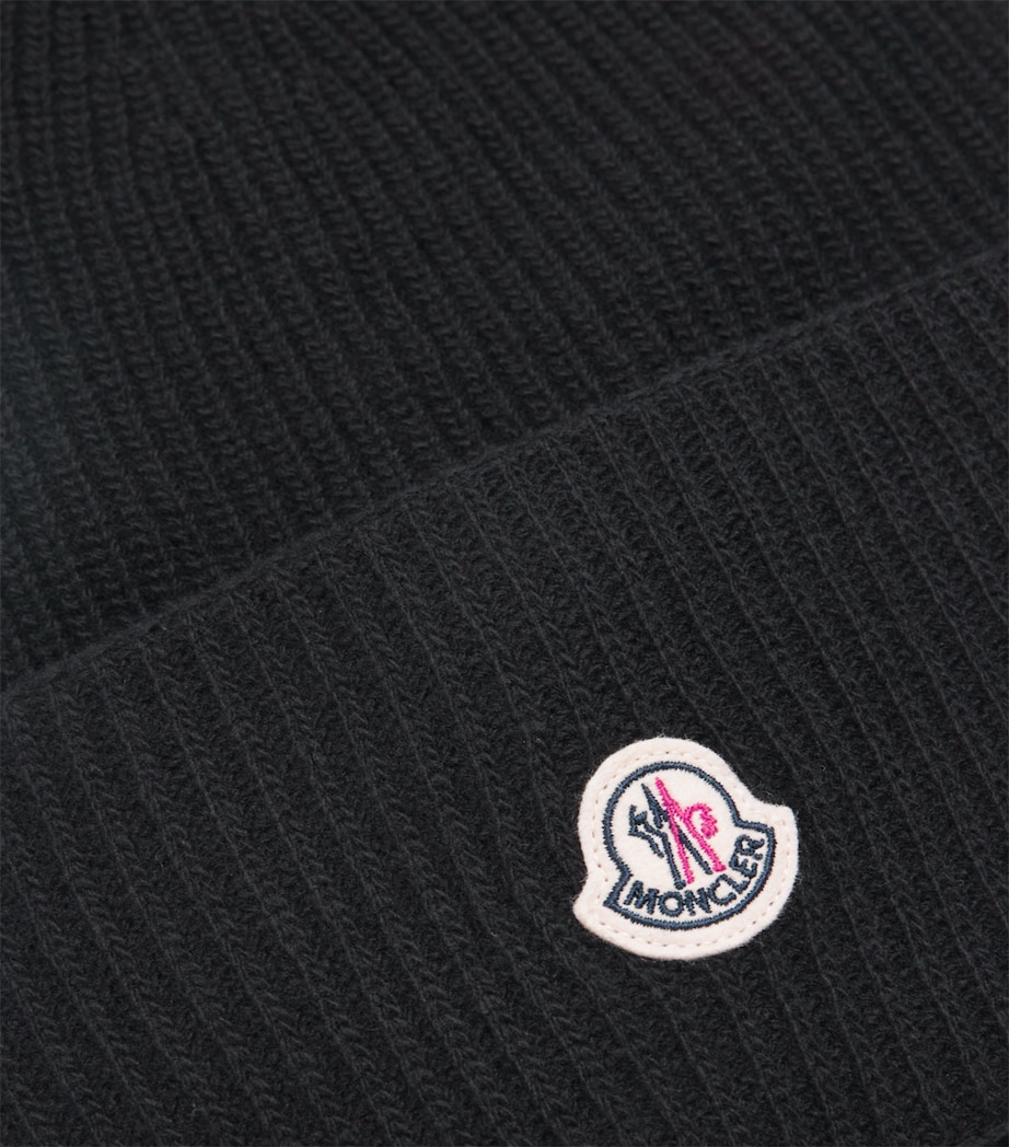 Virgin Wool Ribbed Beanie 999 Image 3