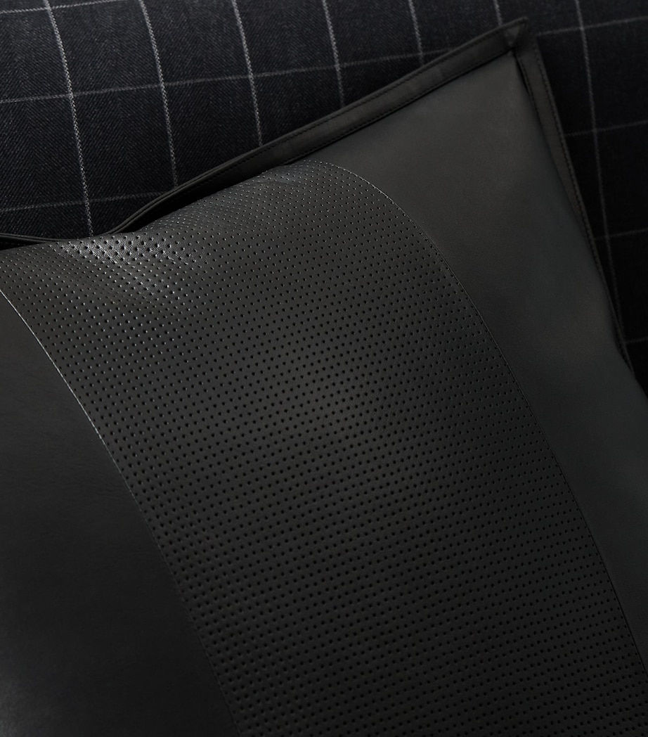 Leather Pierce Throw Pillow BLACK Image 2