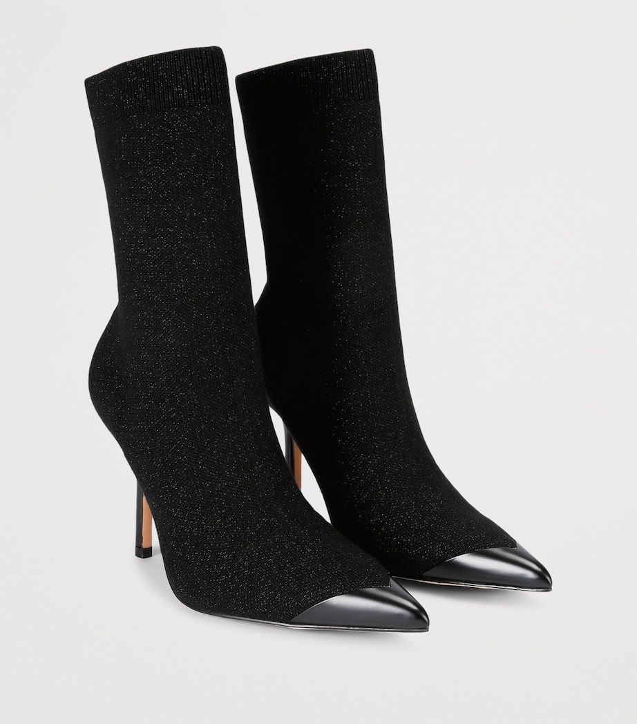 Regent Sock Heeled Boots BLACK Image 4