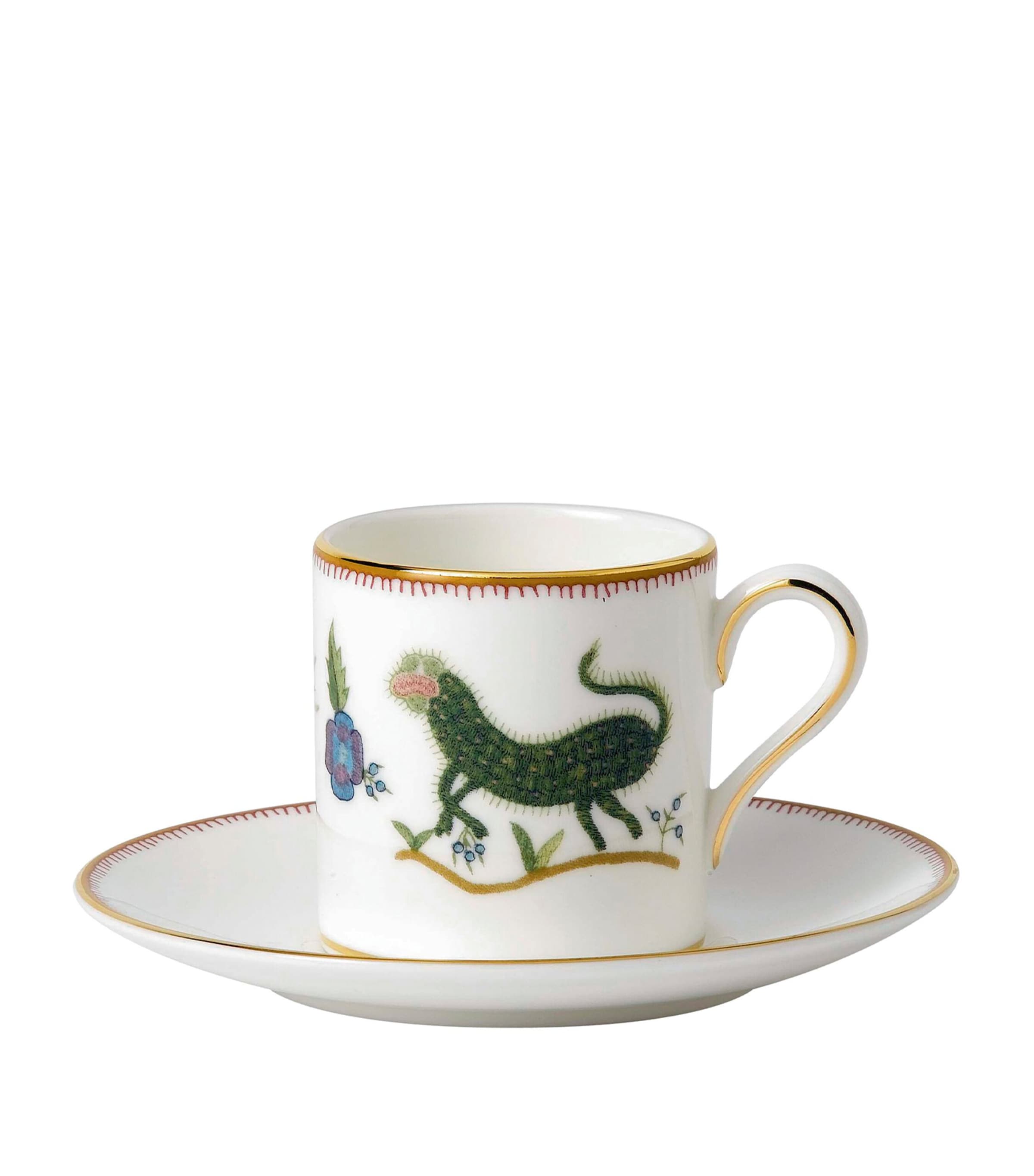 Wedgwood Mythical Creatures Coffee Cup And Saucer In White