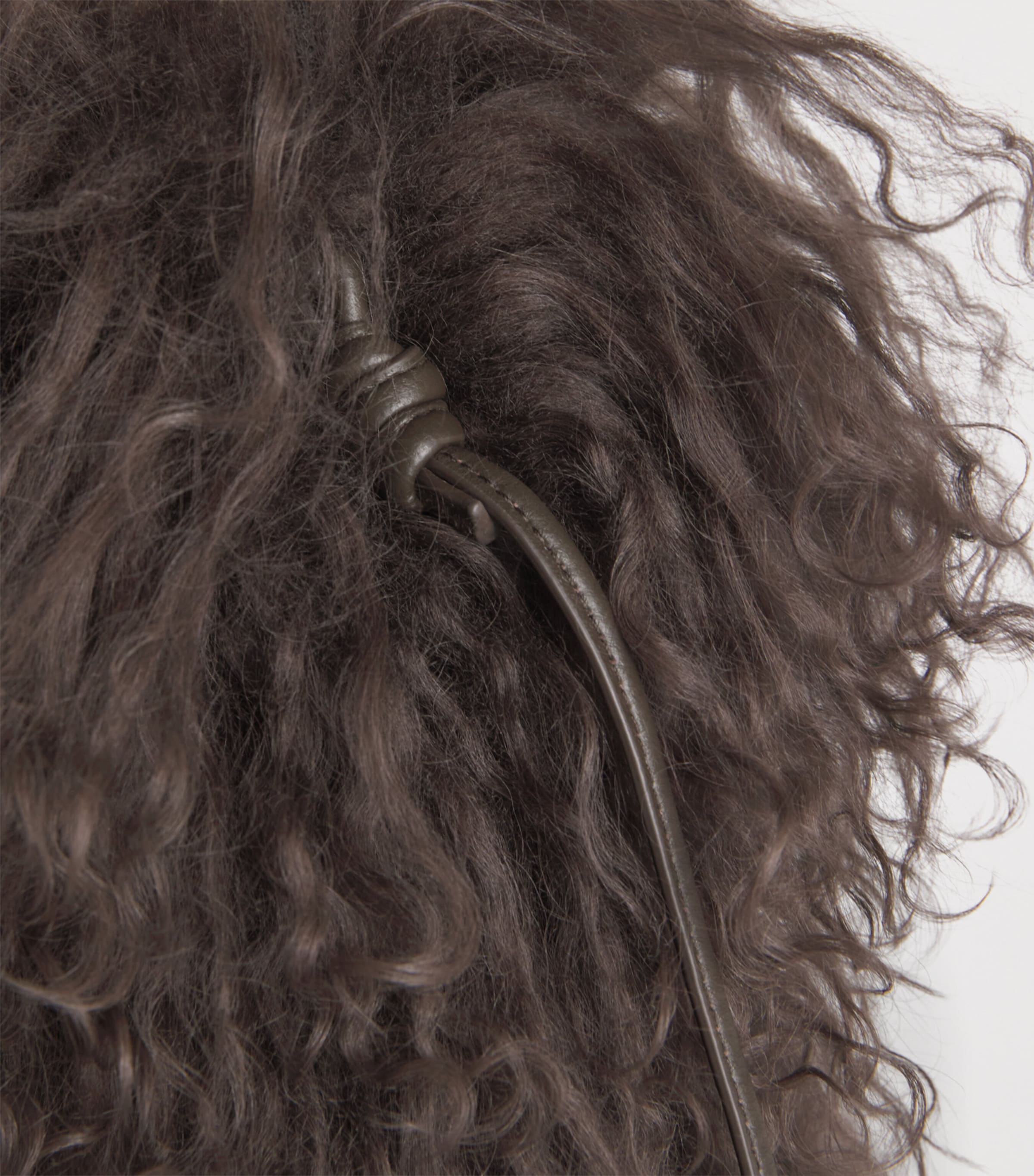 Long-Haired Shearling Phone Pouch A2009 Image 6