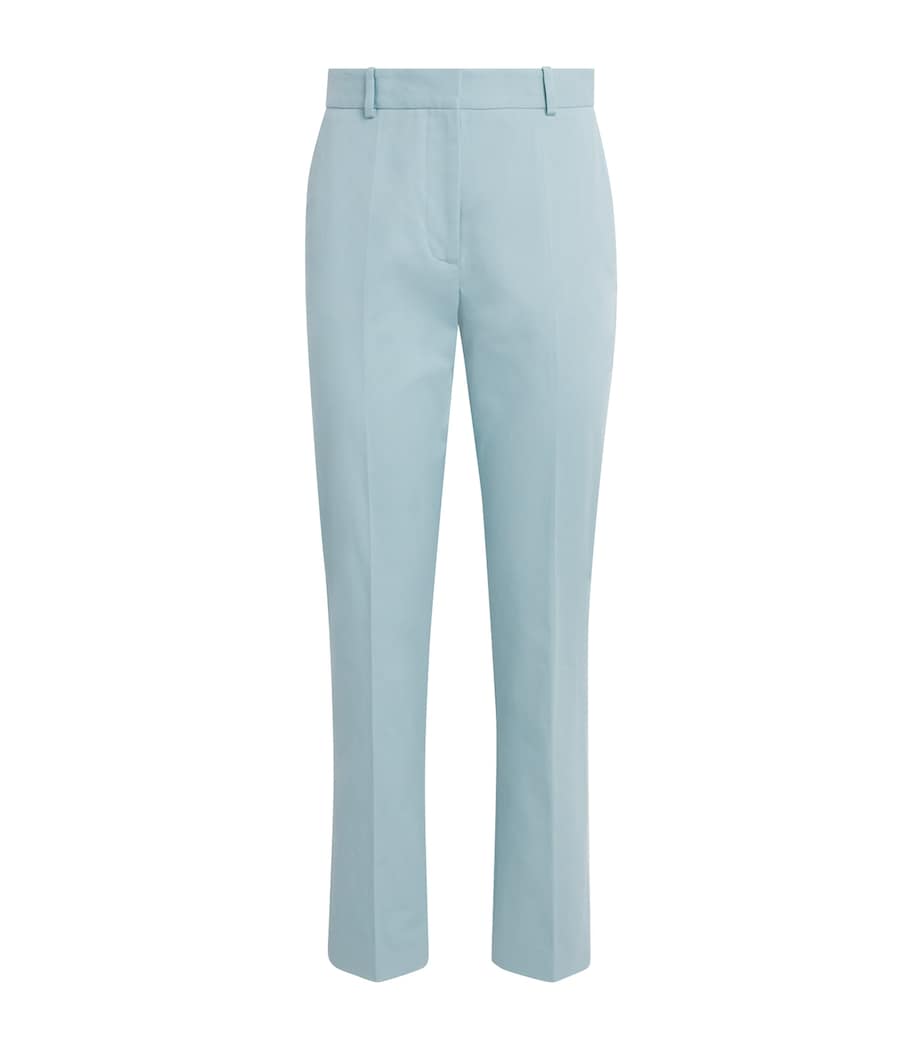 Joseph Womens Stretch-Cotton Coleman Slim Trousers Chambray Image 1