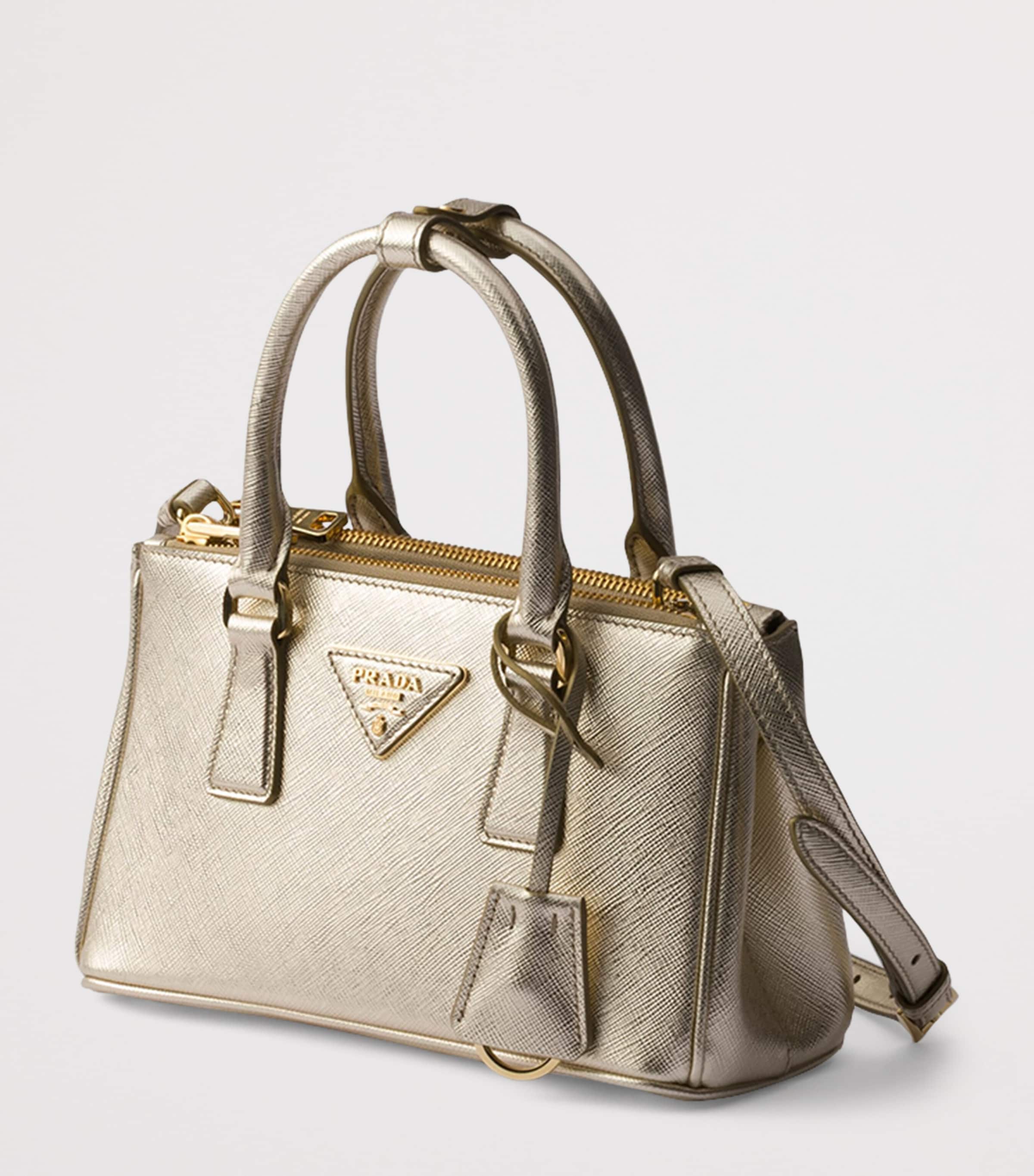 Mini Patent Saffiano Leather Galleria Top-Handle Bag F0846 Image 3
