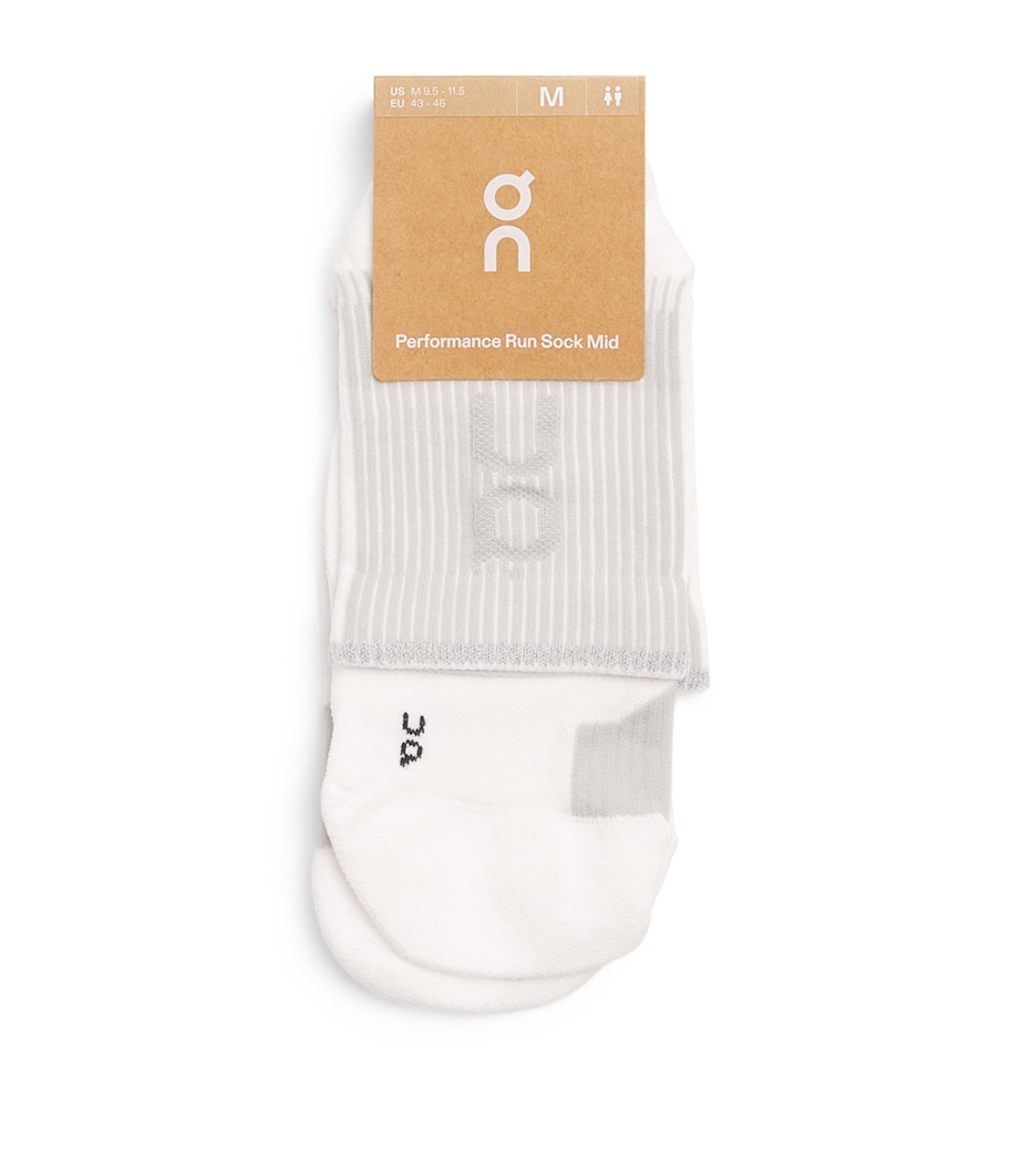 Performance Run Mid Socks WHITE | GLACIER Image 1