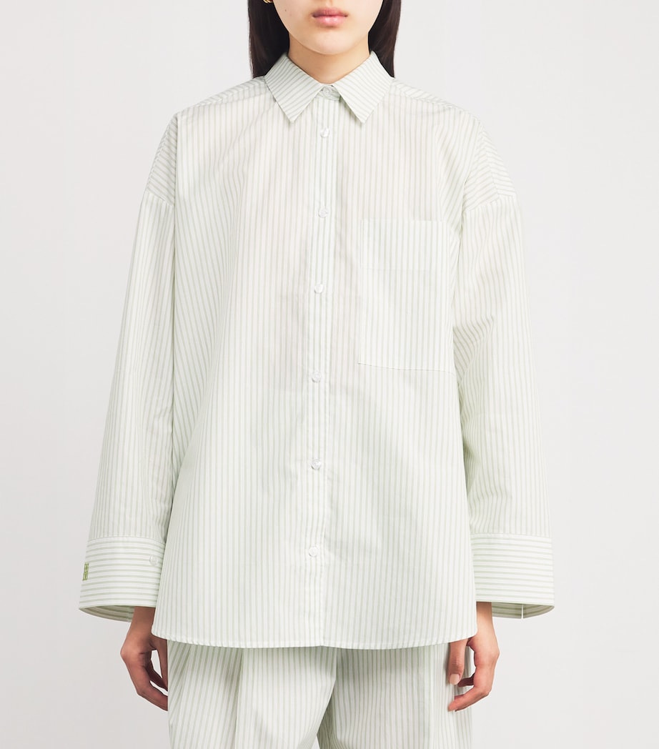 Organic Cotton Derris Shirt QG5 TWIN STRIPE Image 3