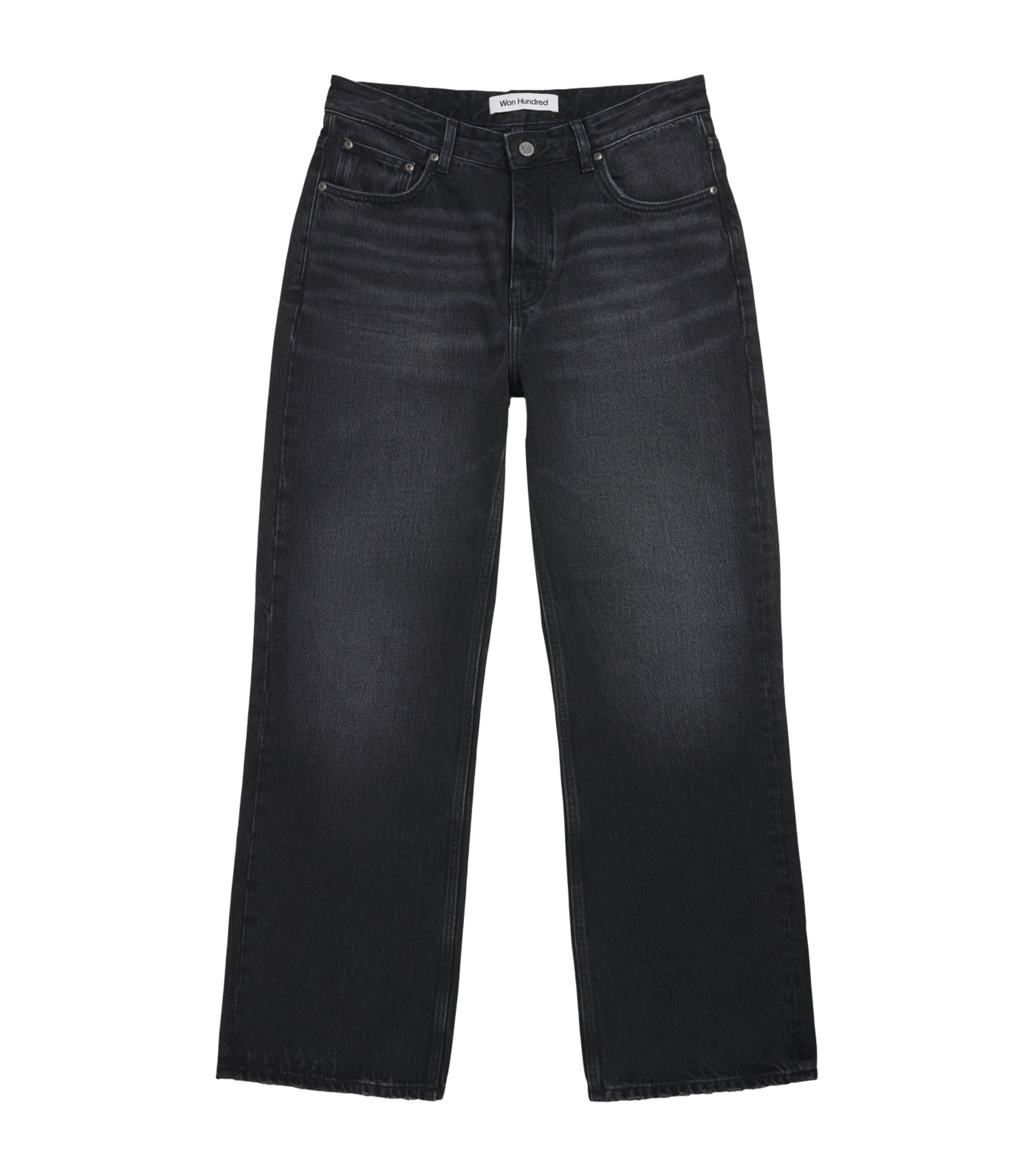 Won Hundred Mens Genoa Straight Jeans Sim Black Image 1