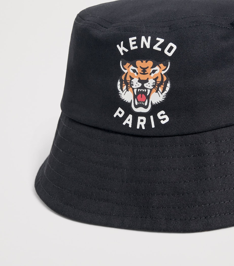 Kenzo Kids Tiger Bucket Hat Slate Blue Image 4