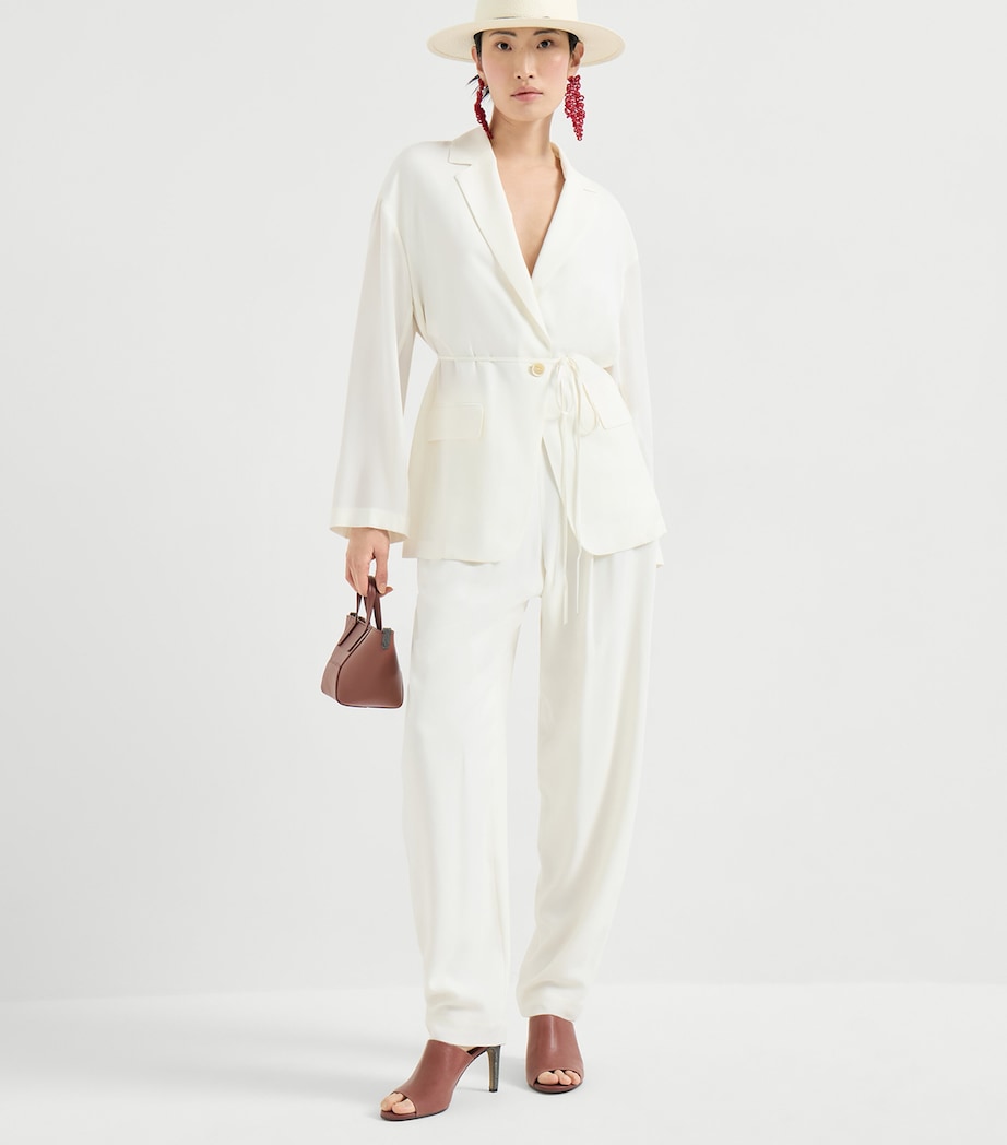 Sable Silk Crepe Blazer C600 Image 2