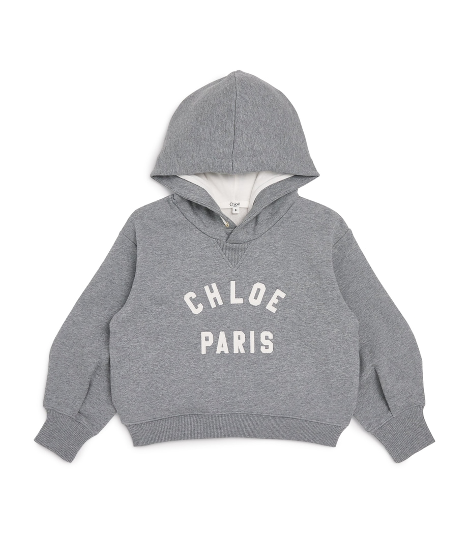 Cotton Paris Logo Hoodie (6-12 Years) HEATHER GREY Image 1