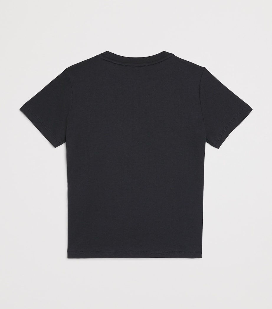 Emporio Armani Kids Cotton Logo T-Shirt (4-16 Years) Navy /off W Image 2