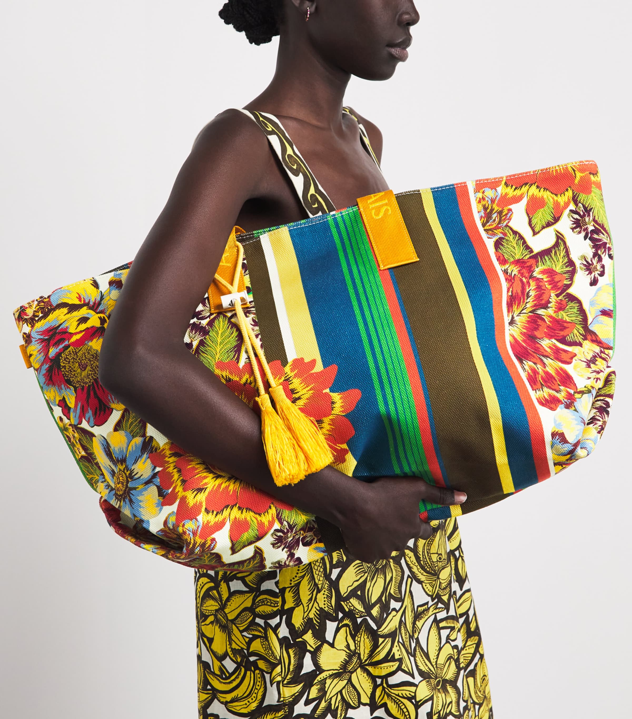ALEMAIS Cotton Printed Charlie Tote Bag Image 2