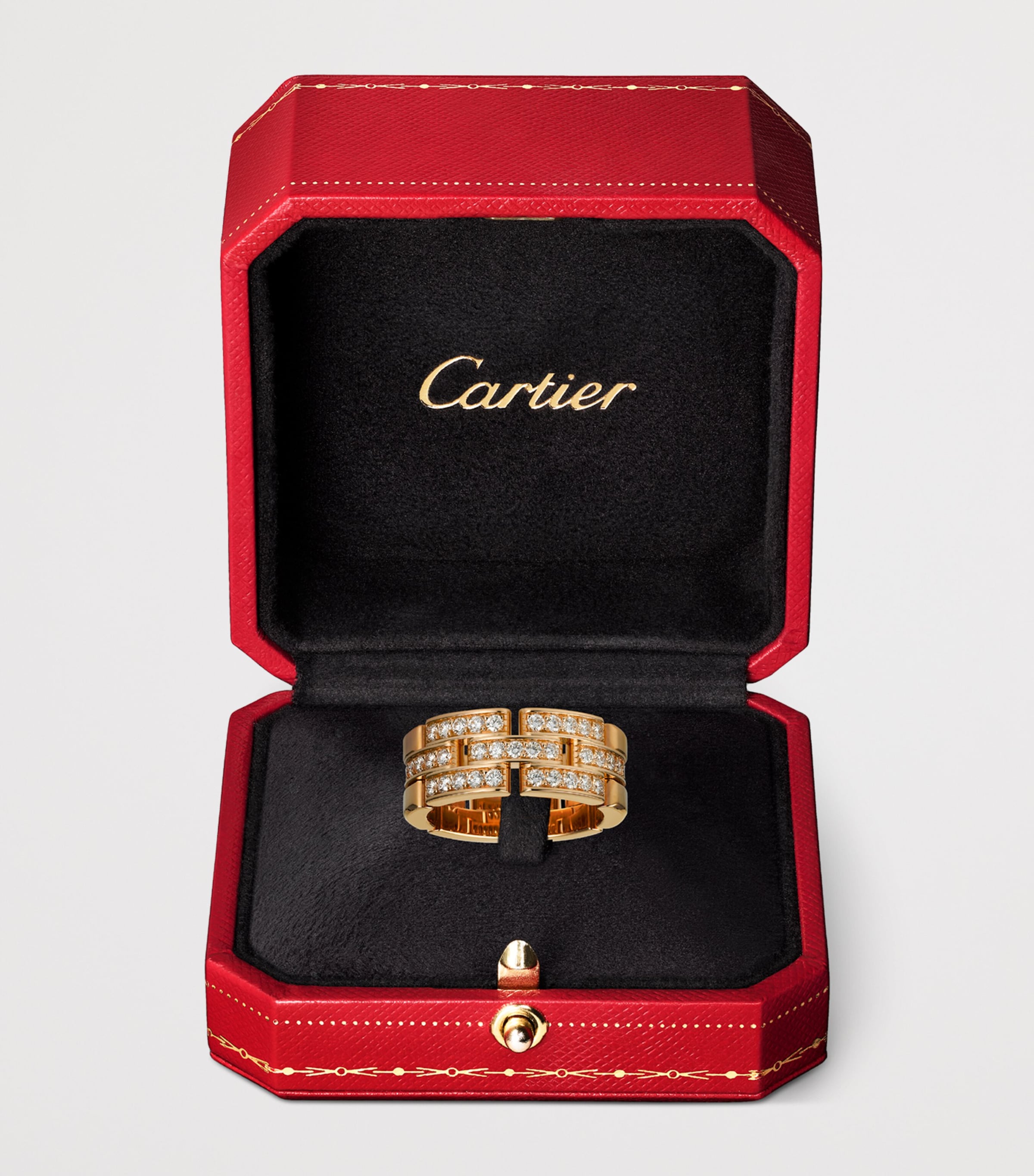 Cartier Yellow Gold and Diamond Maillon Panthère Ring Rose Gold Image 4