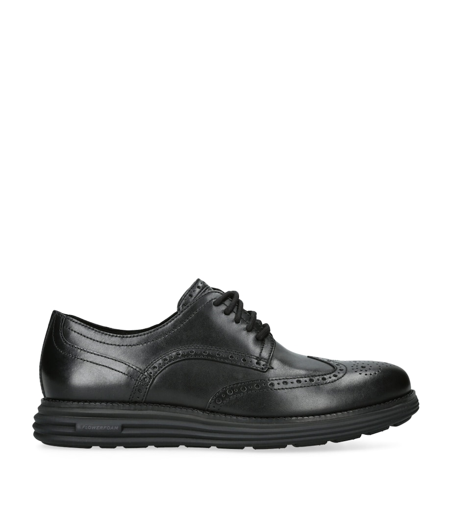 Leather ØriginalGrand Wingtip Oxford Shoes BLACK Image 1