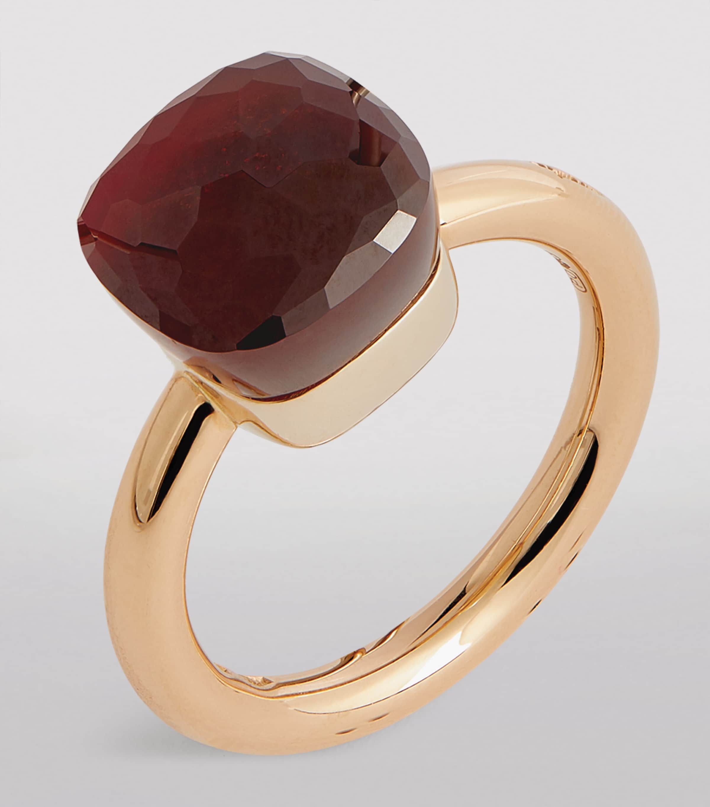 Mixed Gold and Garnet Nudo Classic Ring 000OG Image 2