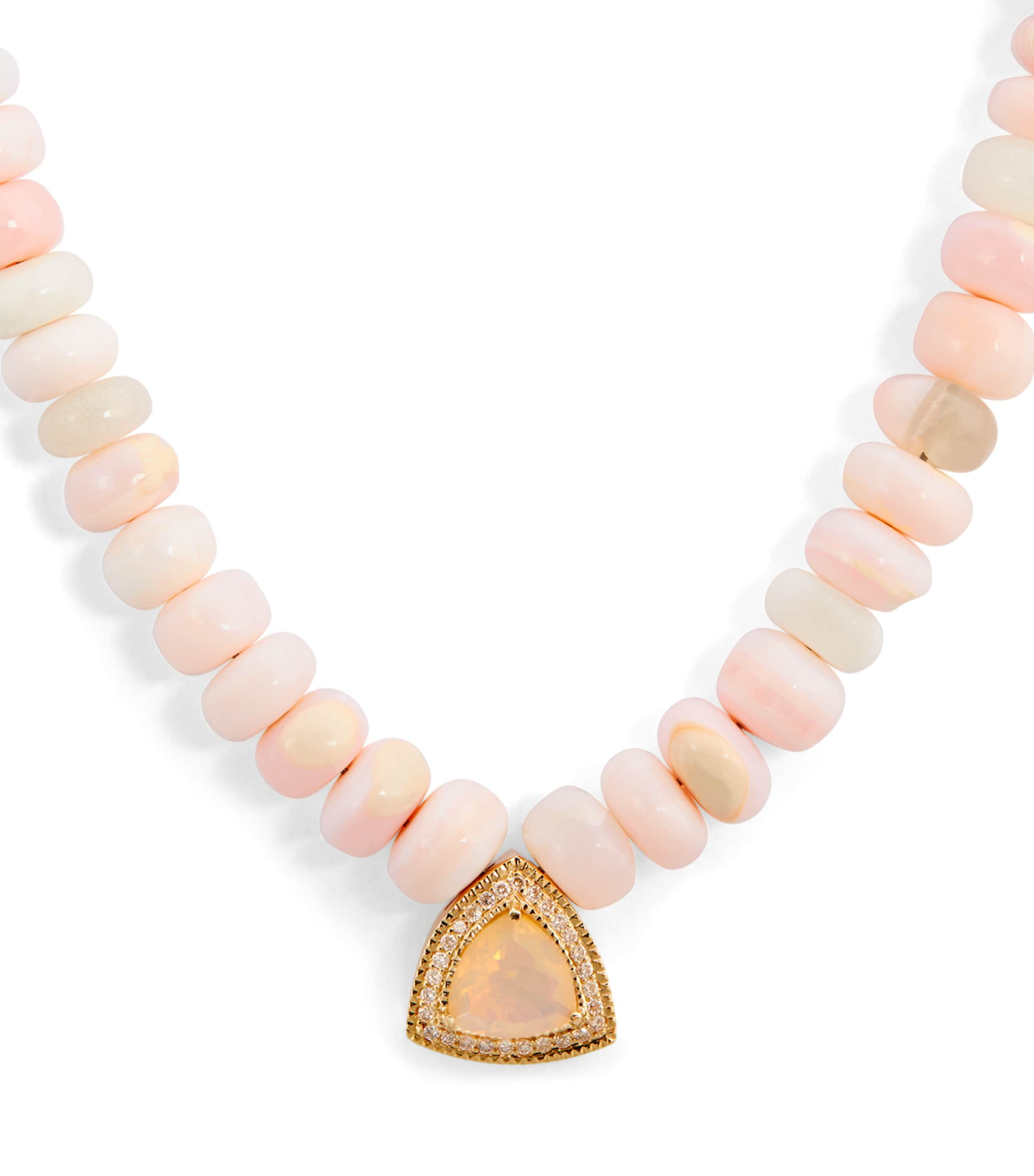 Shop Jacquie Aiche Yellow Gold And Opal Beaded Necklace