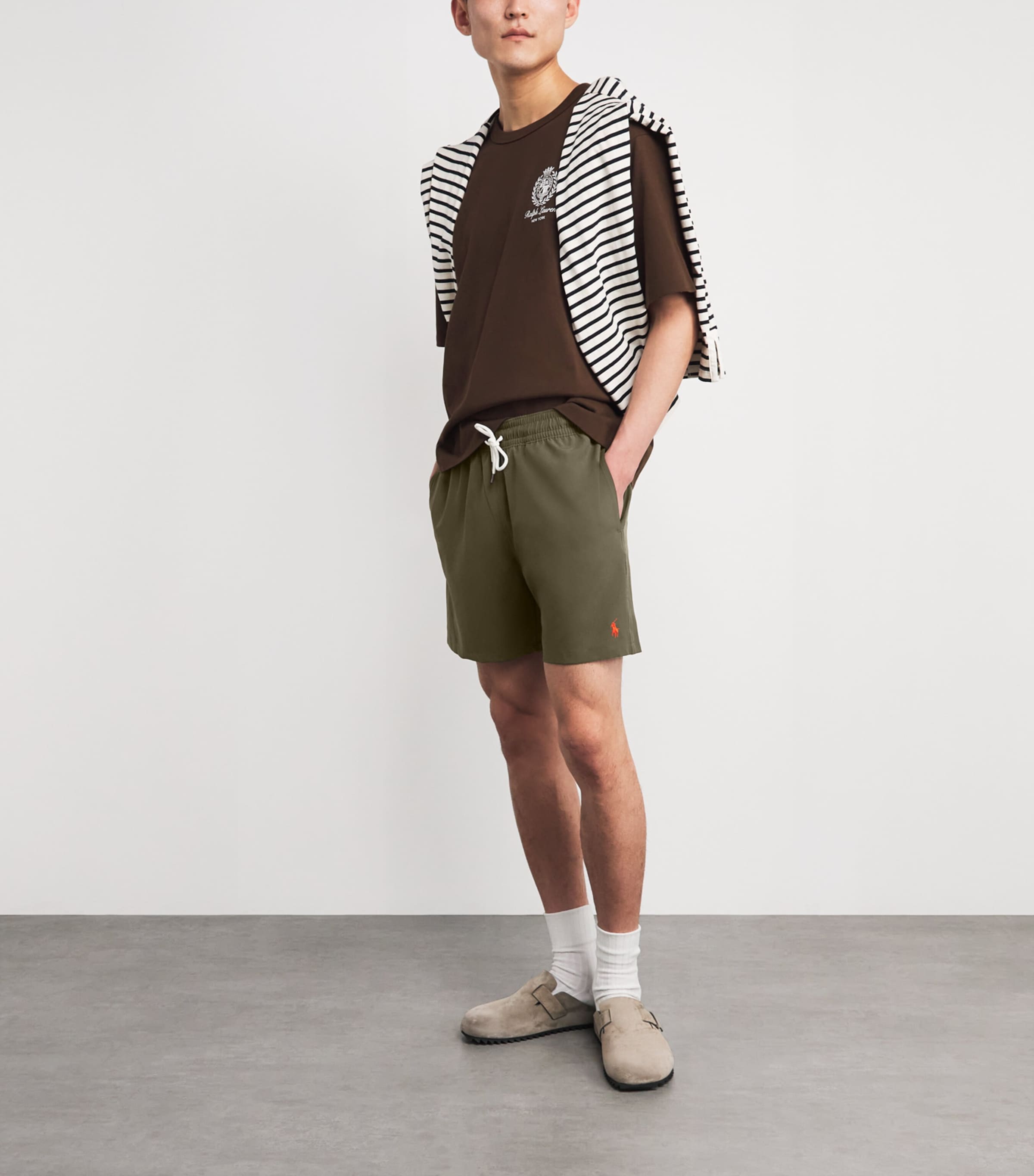 Polo Ralph Lauren Mens Traveller Swim Shorts Canopy Olive Image 2