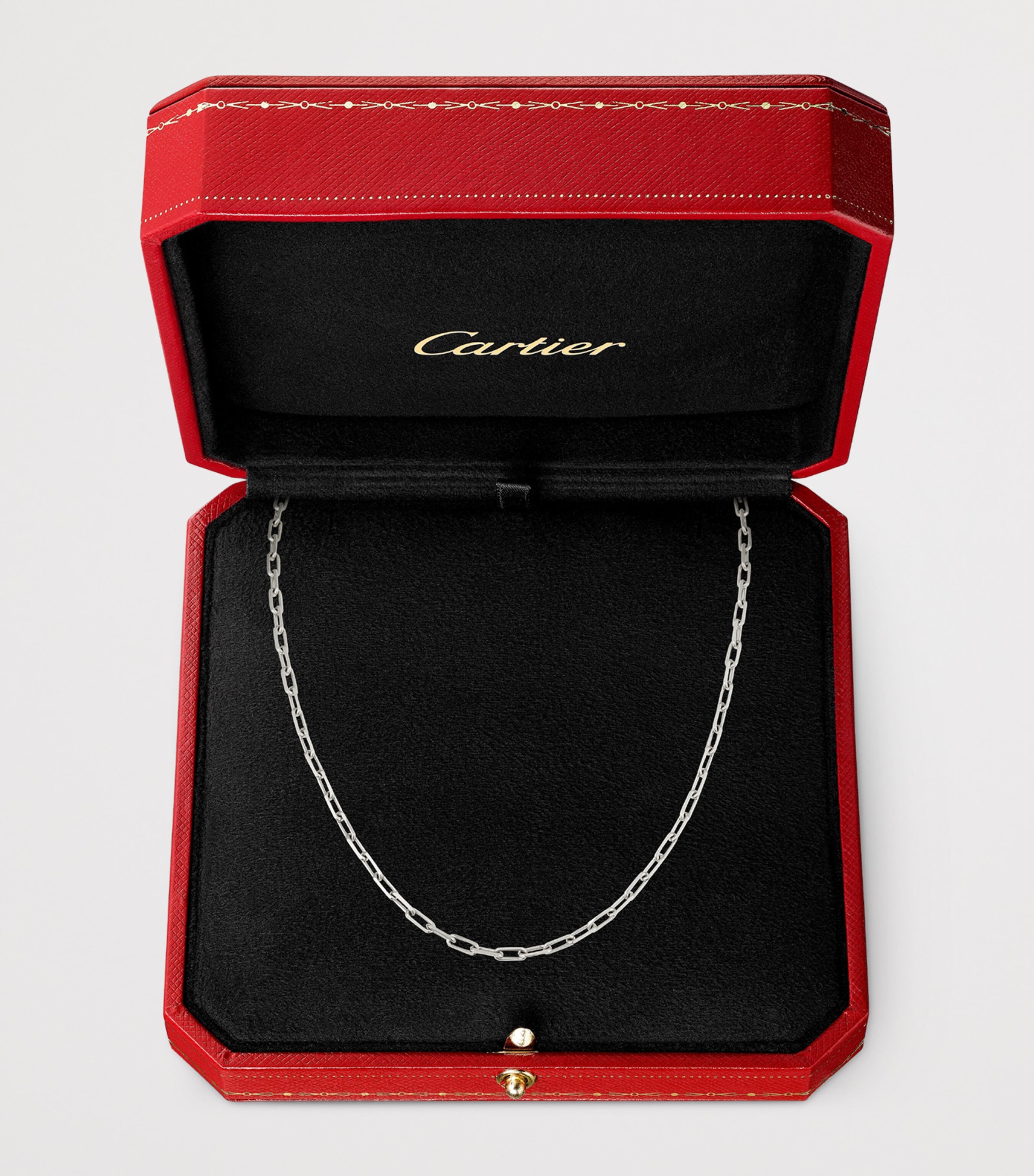 Cartier Small White Gold Santos de Cartier Chain Necklace White Gold Image 4
