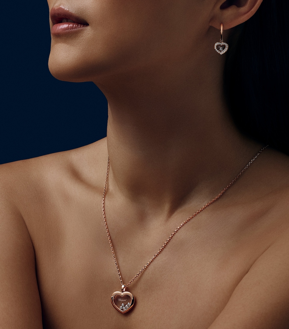 Rose Gold and Diamond Happy Diamonds Icons Earrings 18K ROSE GOLD Image 4