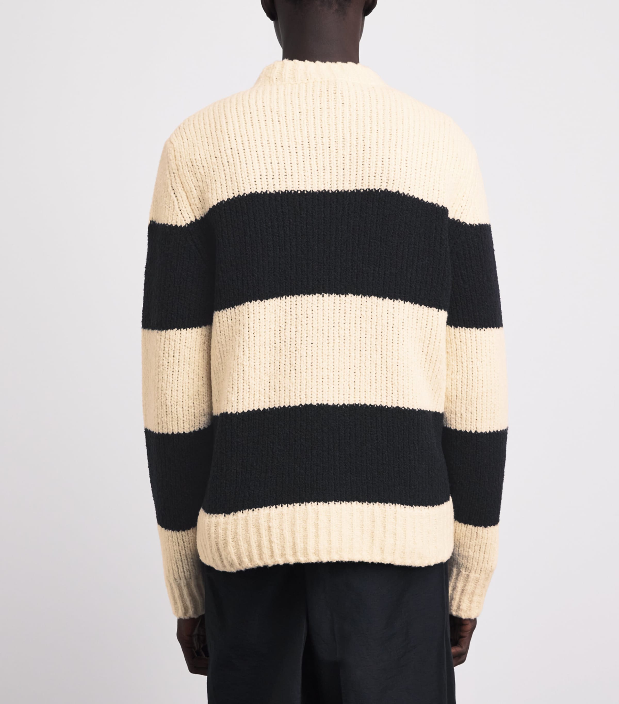 Moncler Mens Wool-Blend Stripe Sweater Image 5