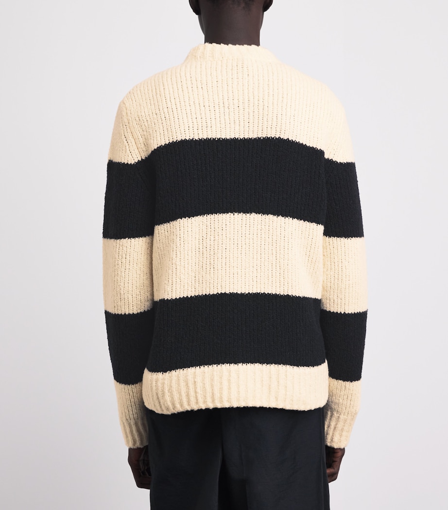 Moncler Mens Wool-Blend Stripe Sweater Image 5