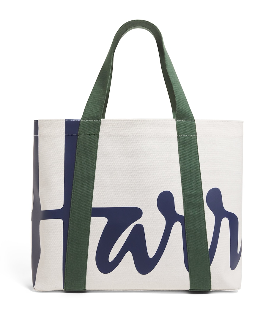 Medium Cotton Logo Tote Bag IVORY Image 1