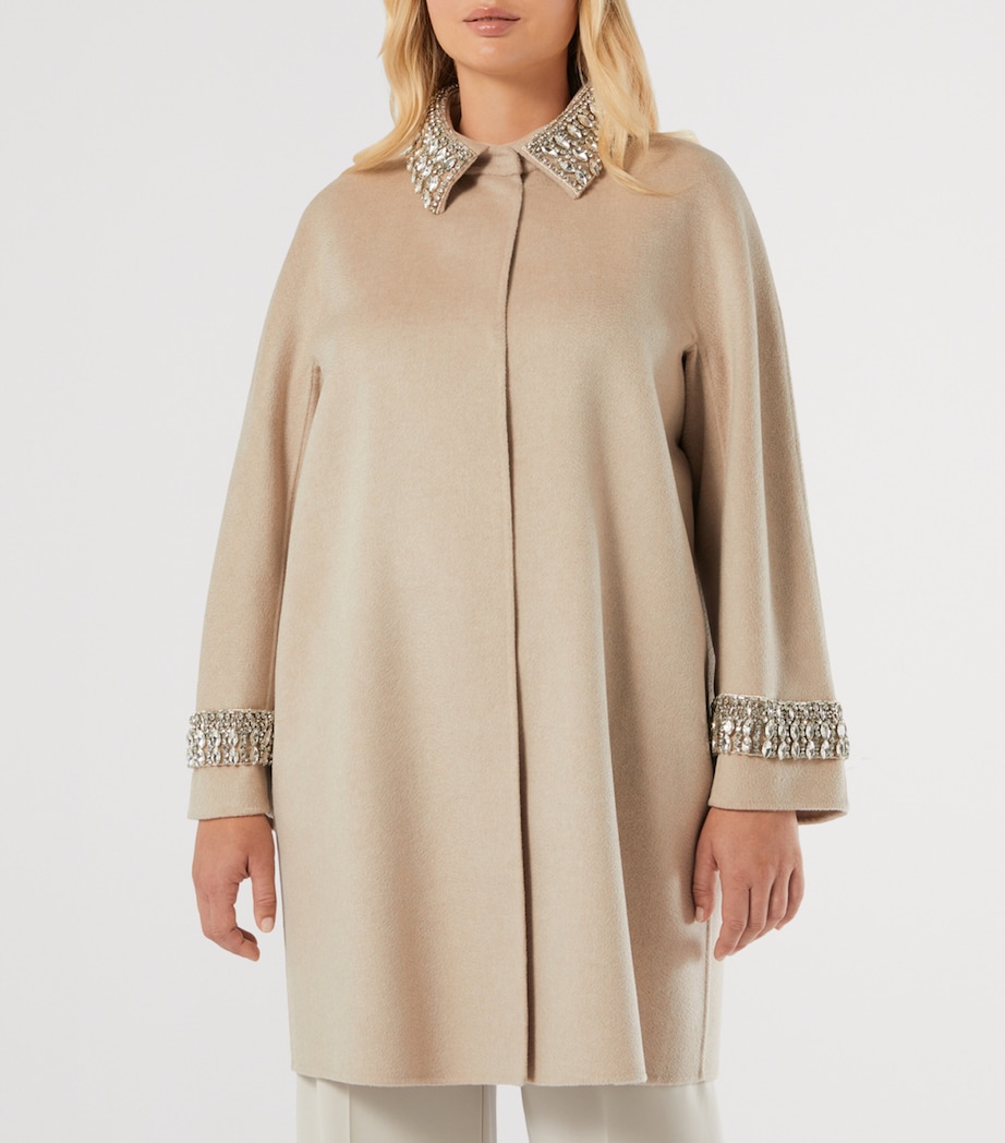 Wool Embellished-Detail Coat BEIGE Image 2