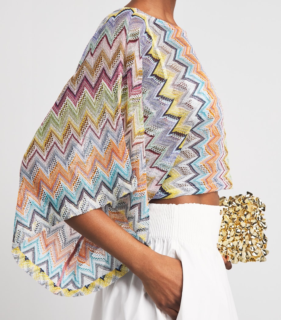 Missoni Womens Zigzag Crop Top Smsor Multicolor Image 3