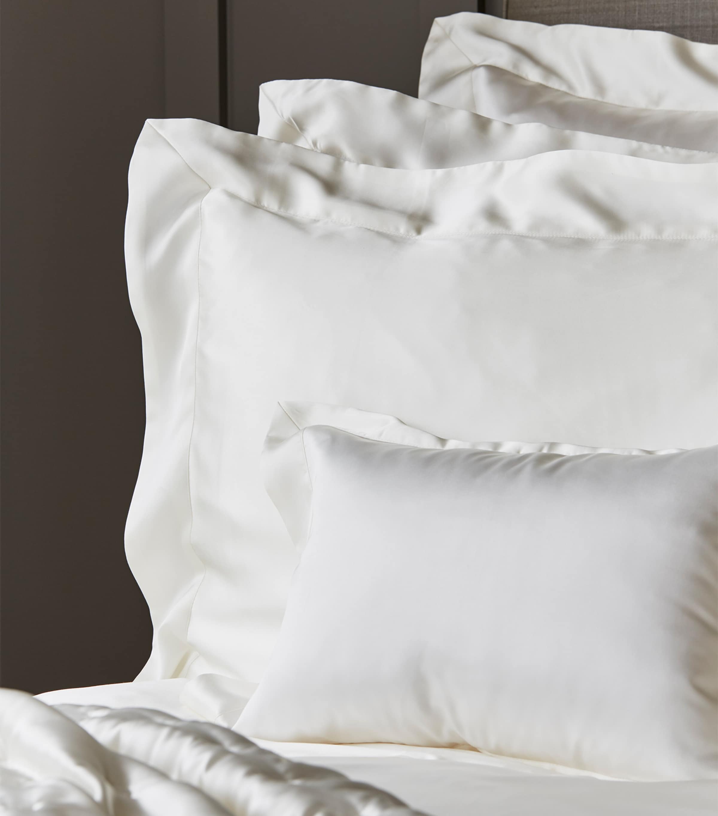 Silk Oxford Pillowcase (50cm x 75cm) IVORY Image 3
