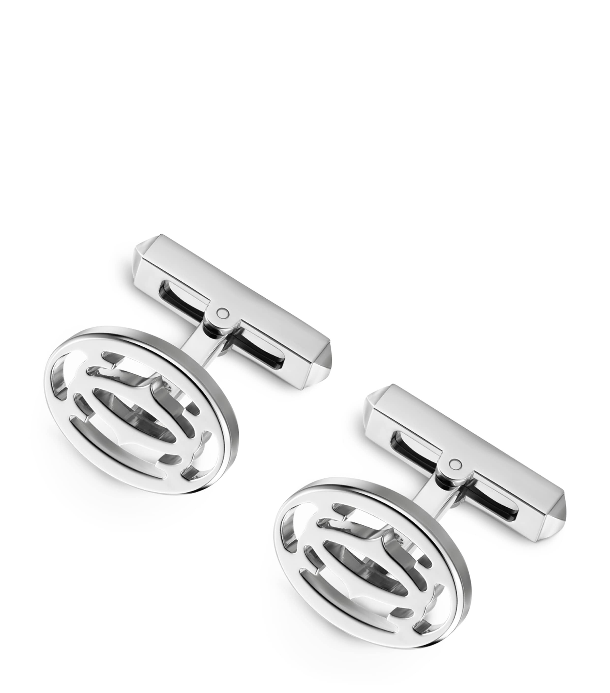 Sterling Silver Double C de Cartier Cufflinks STERLING SILVER Image 2