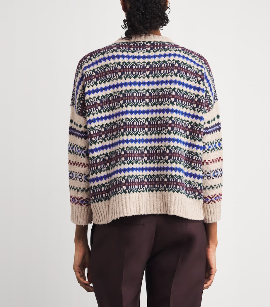 Wool-Blend Jacquard Sweater ECRU Image 4