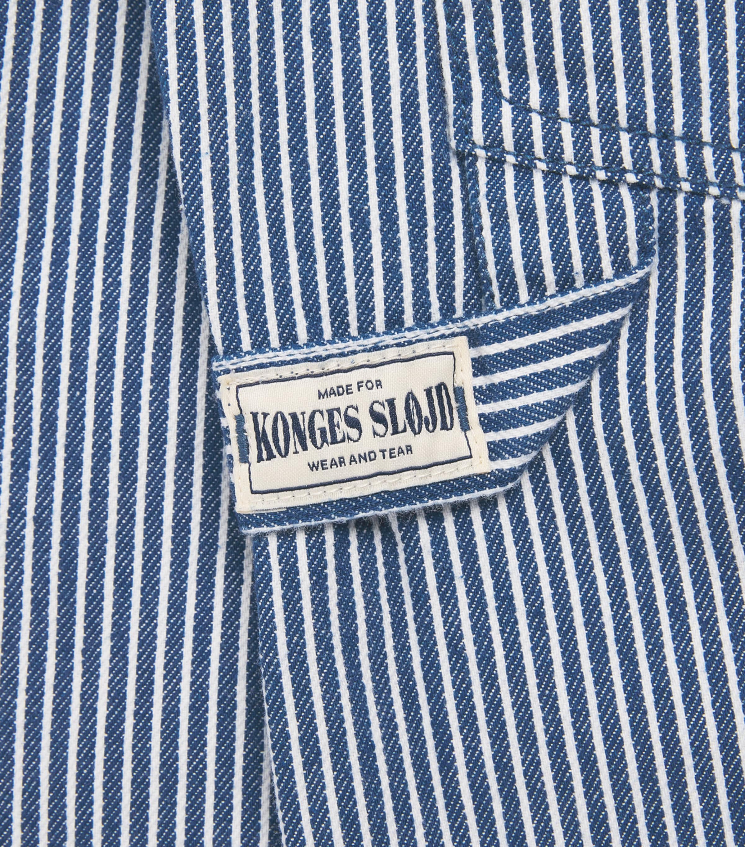 Organic Cotton Luc Trousers (9 Months - 10 Years) BLUE STRIPE Image 4