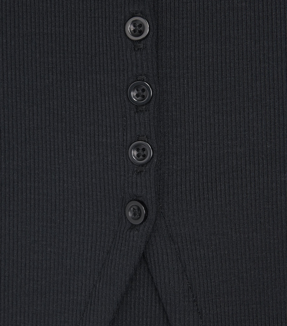 Rib Splay Cardigan BLACK Image 5