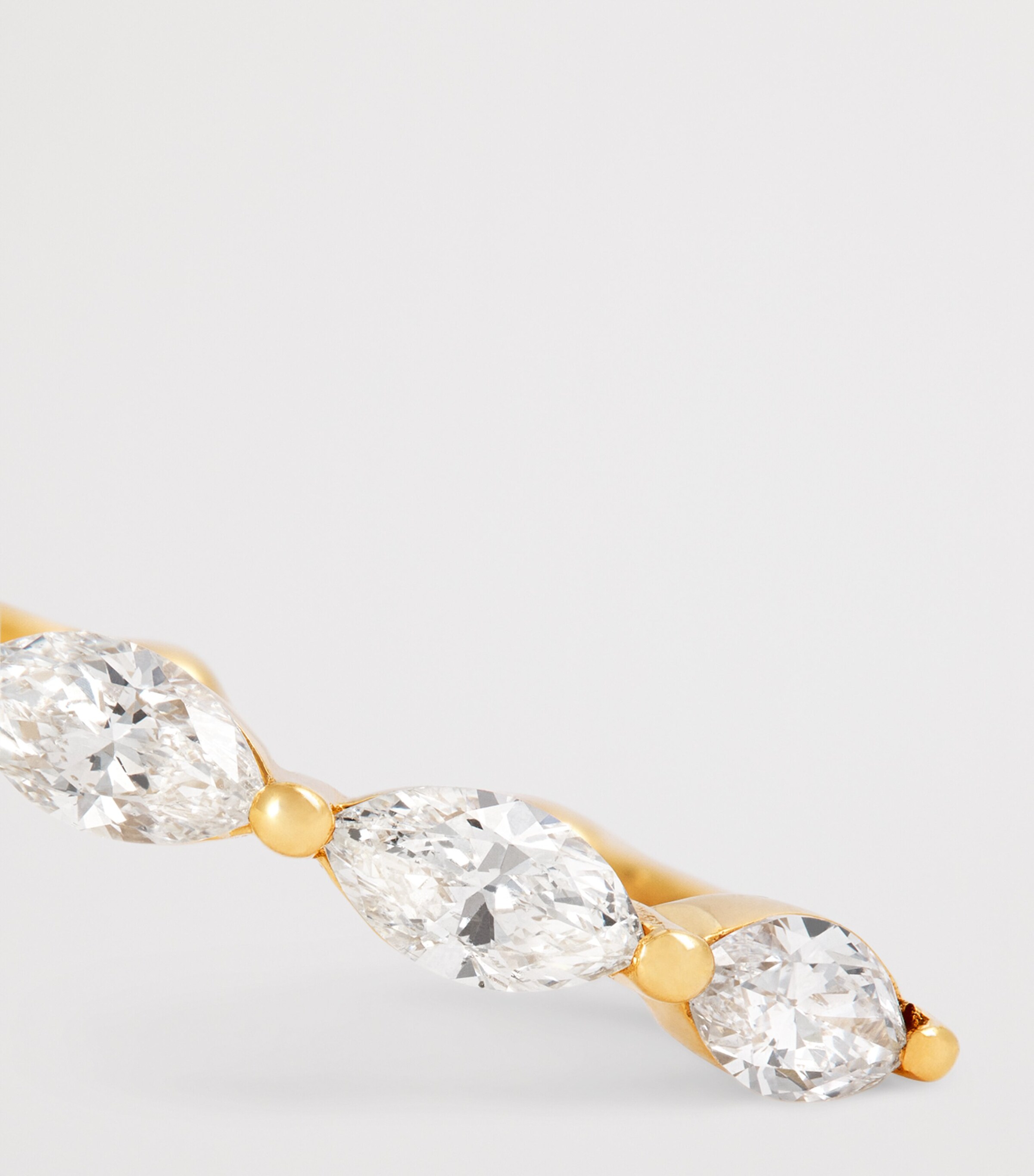 Yellow Gold and Diamond Marquise Single Ear Cuff YELLOW GOLD Image 5