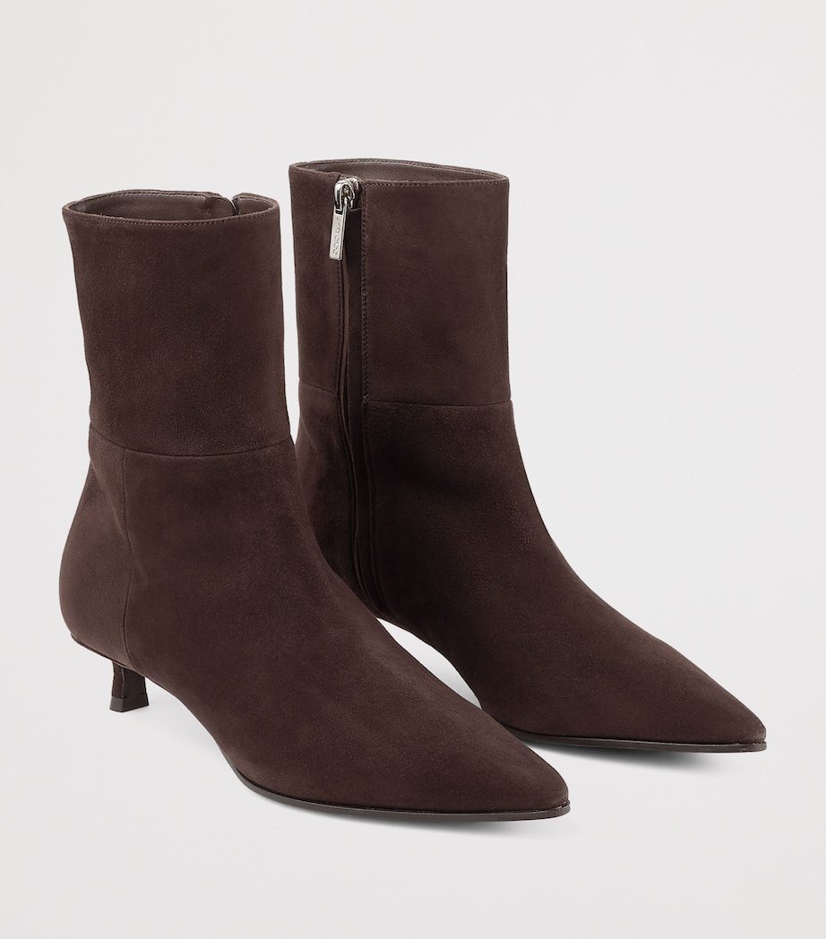 Lory 35 Suede Ankle Boots CHOCOLATE Image 2