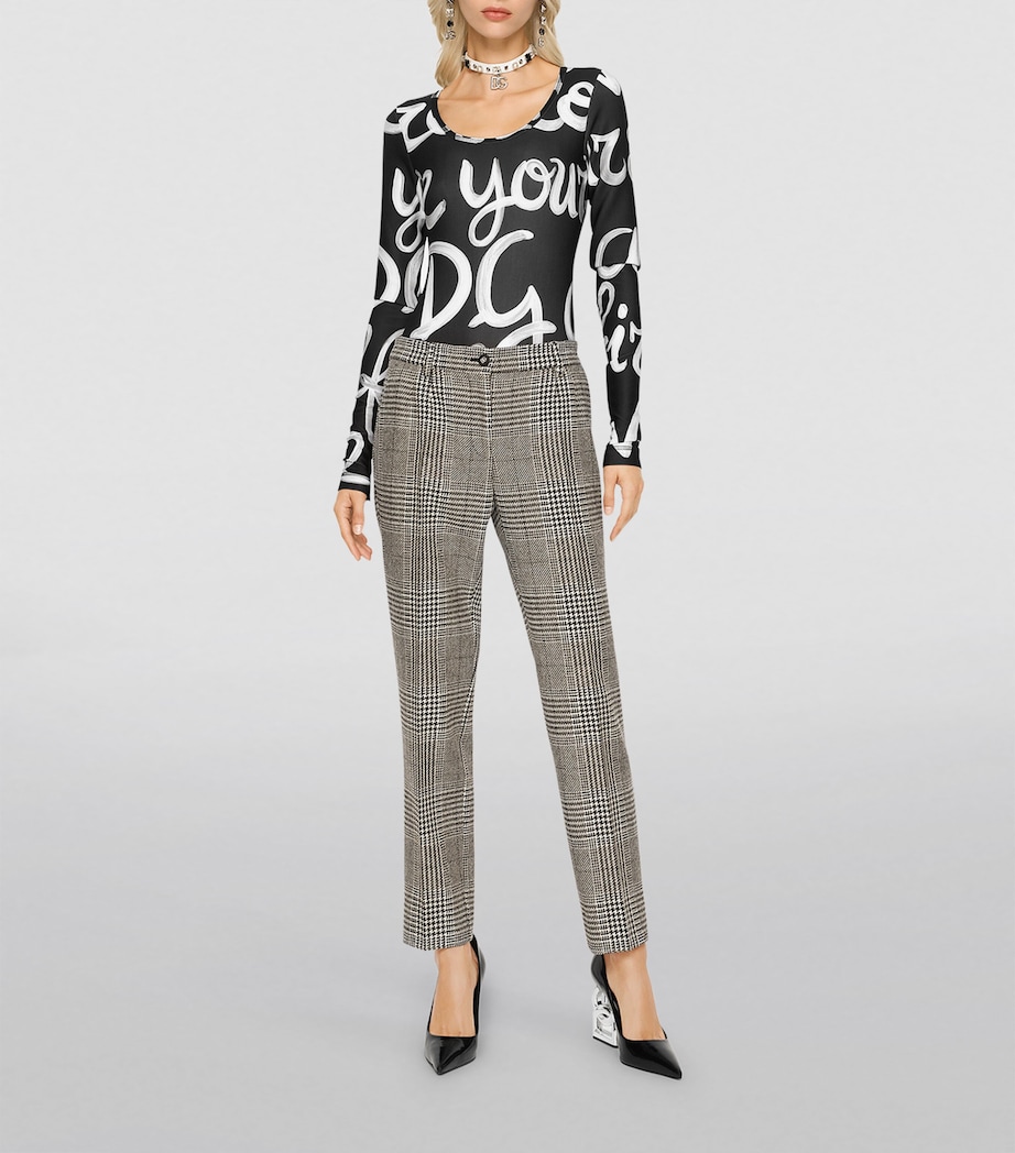 Wool Houndstooth Trousers S8100-CHECK-TARTAN Image 3