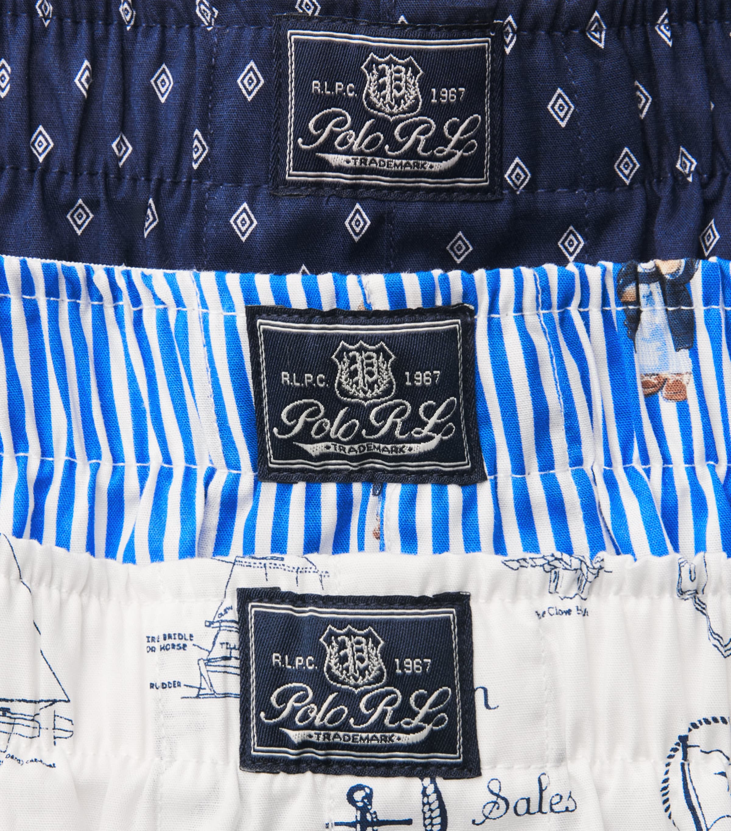 Polo Ralph Lauren Mens Cotton Classic Boxer Shorts (Pack of 3) Nvy Geo/seawd/blu St Image 5