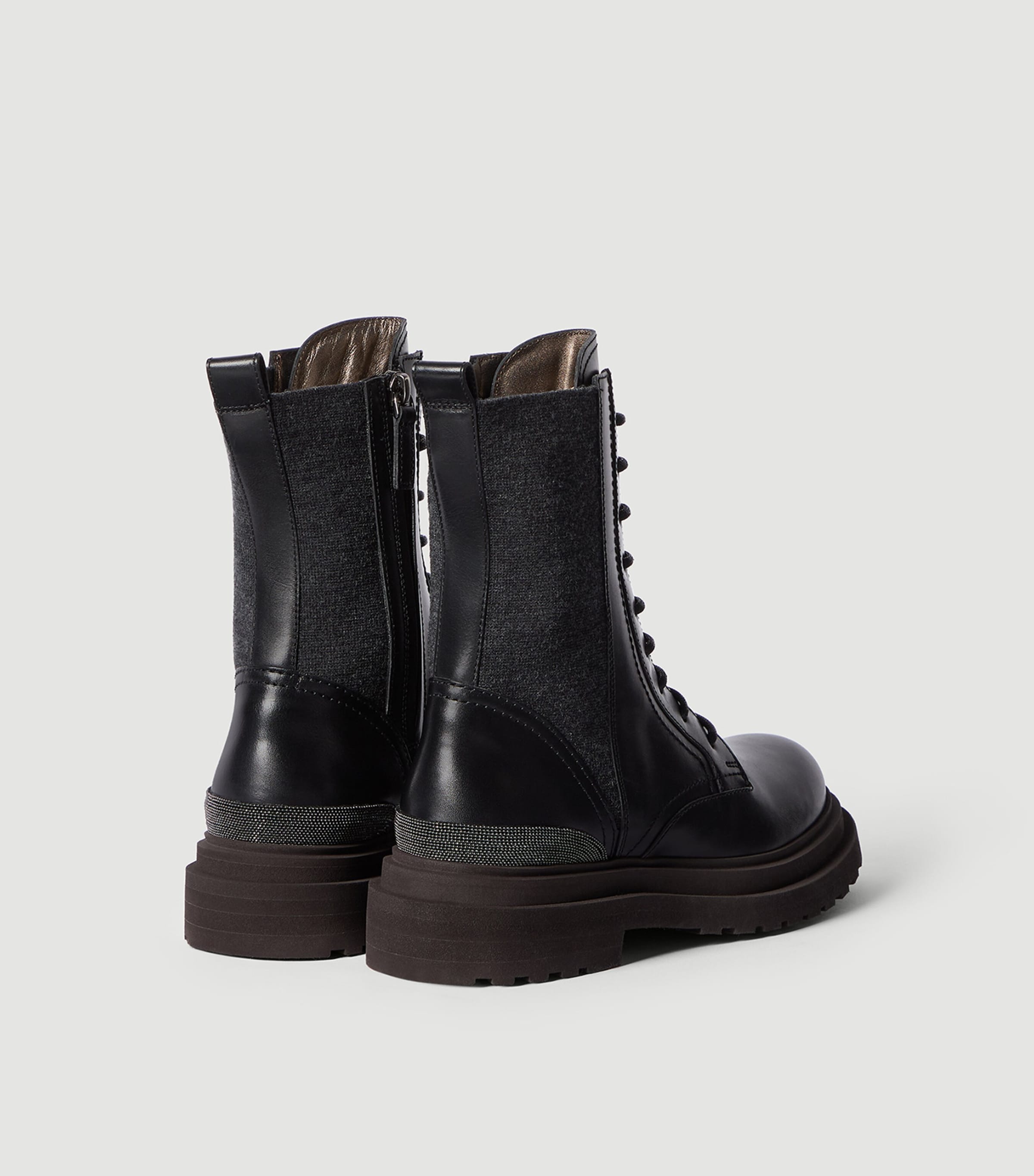 Brunello Cucinelli Leather Monili Ankle Boots Image 5