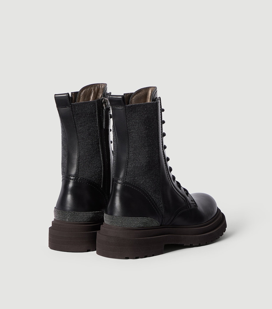 Brunello Cucinelli Leather Monili Ankle Boots Image 5