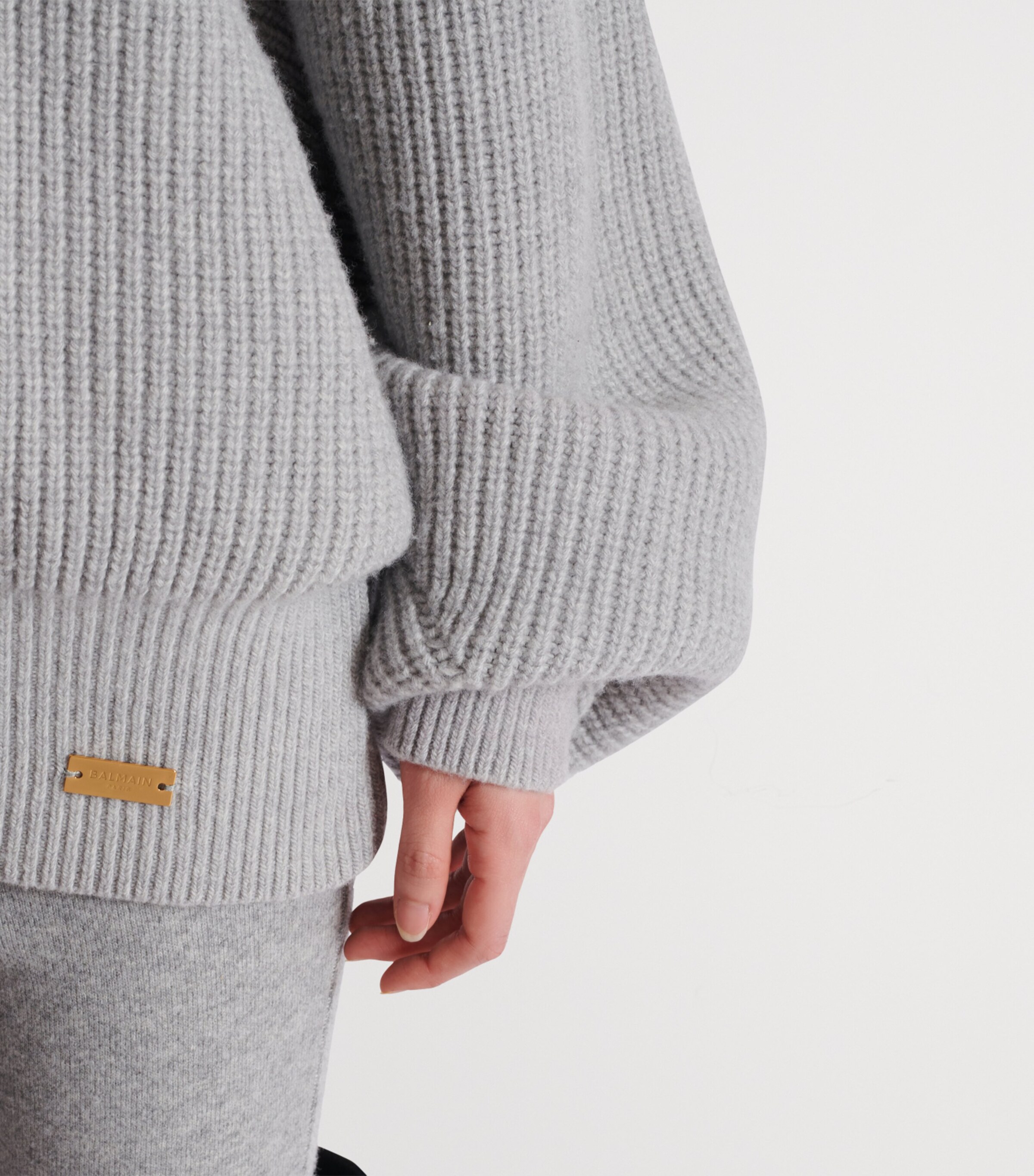 Wool High-Neck Sweater 9UB GRIS CHIN Image 8