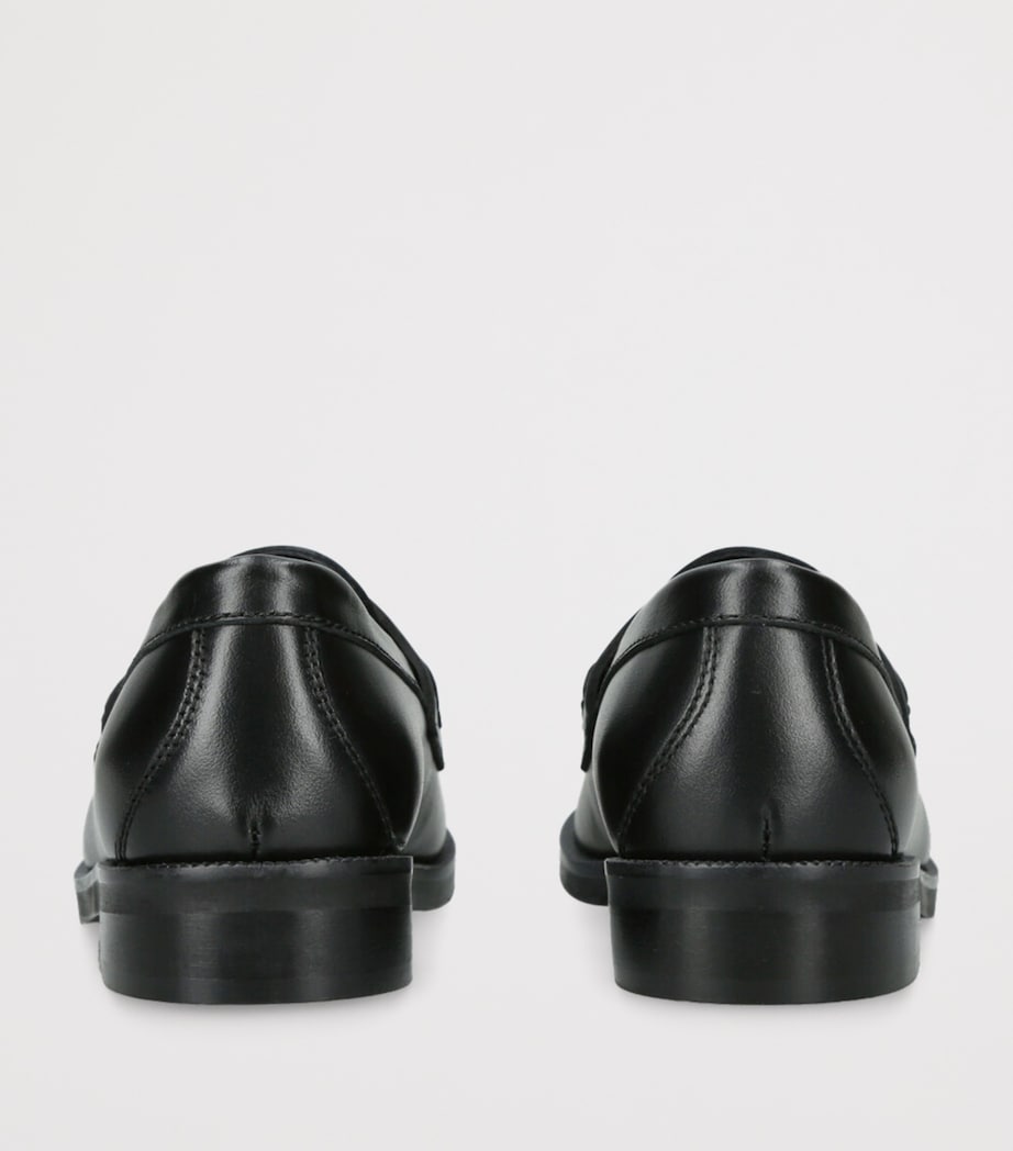 Leather Embossed DG Loafers BLACK Image 2