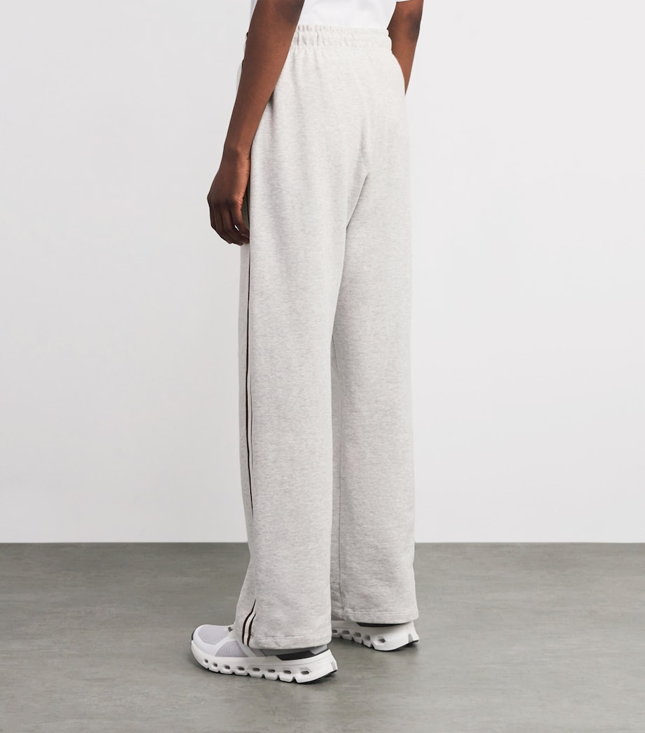 Organic Cotton-Blend Varsity Sweatpants LGM/DK CHERRY Image 4