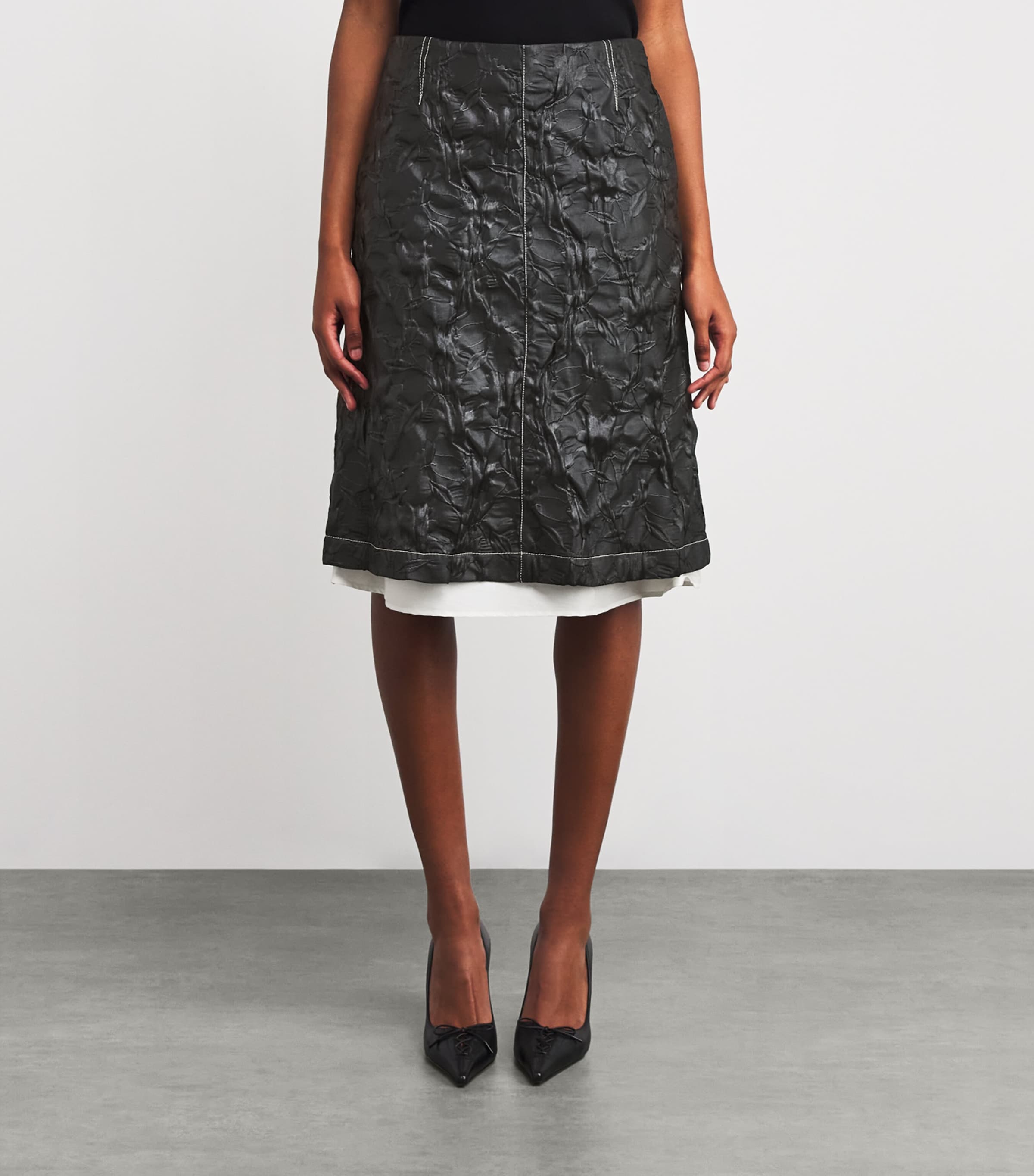 Vionna Midi Skirt BLACK Image 3