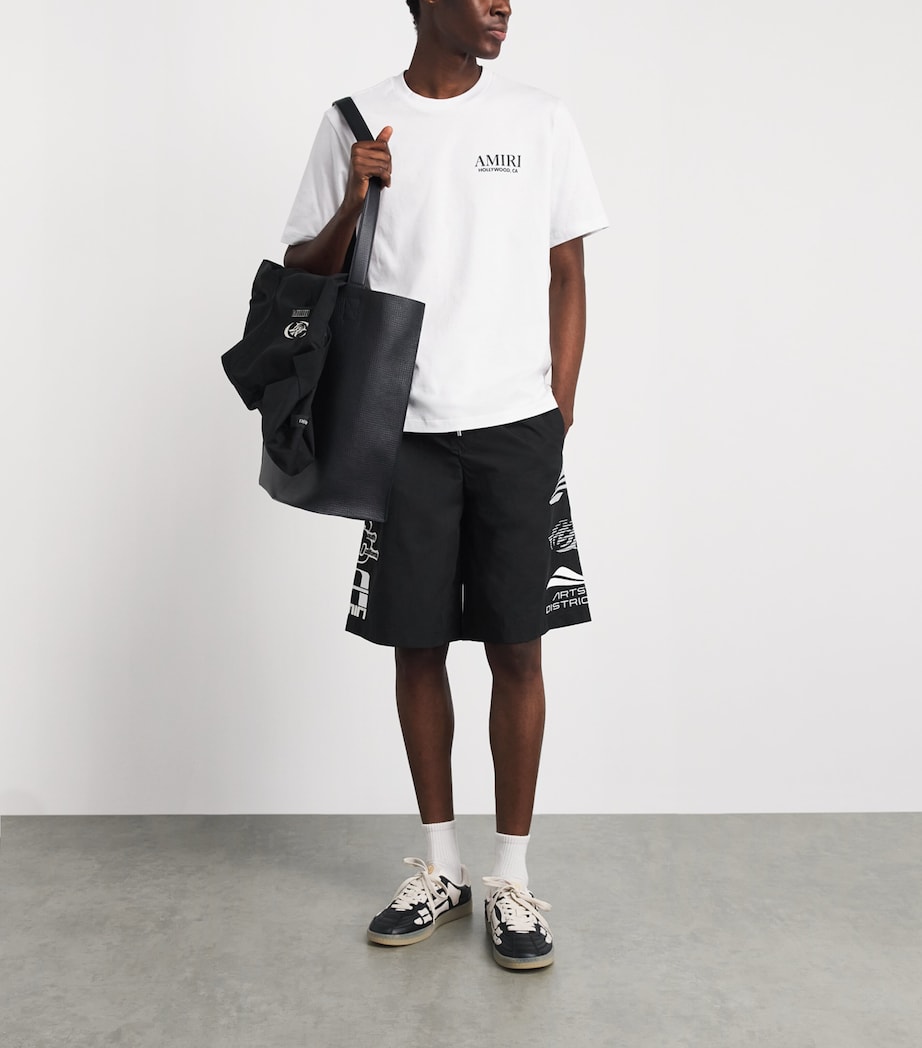AMIRI Mens Cotton Stacked Bones T-Shirt White Image 2