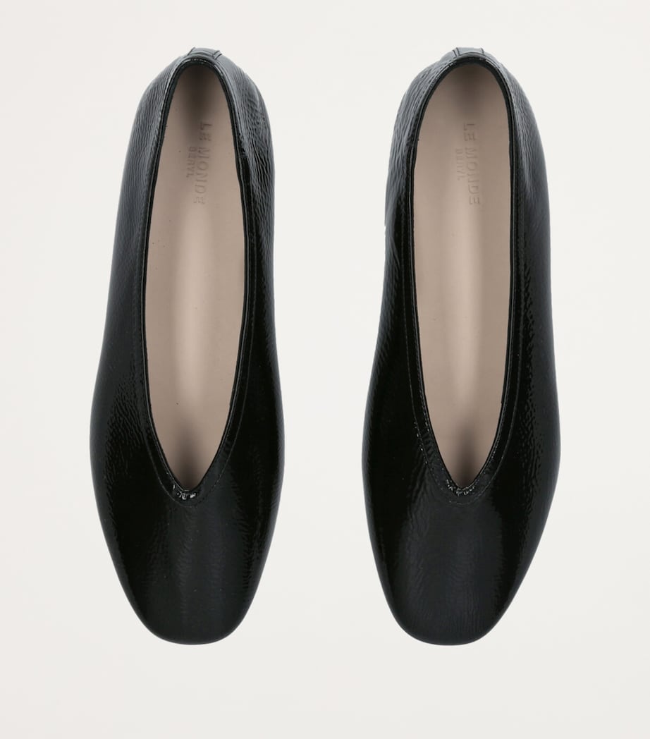 Leather Luna Ballet Flats BLACK Image 6