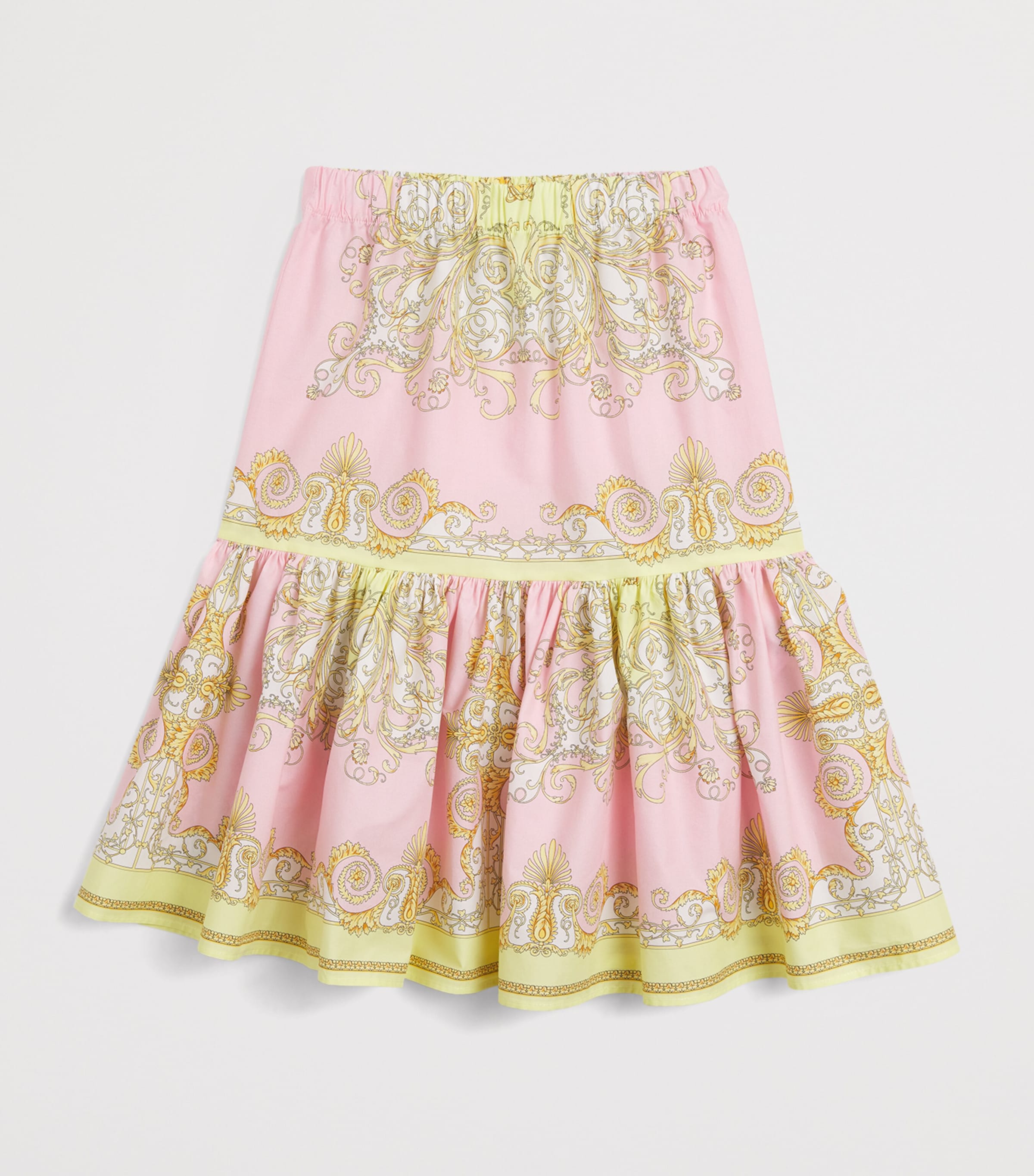 Cotton Barocco Skirt (6-14 Years) 5Y590 YELL+RSE QRTZ Image 2
