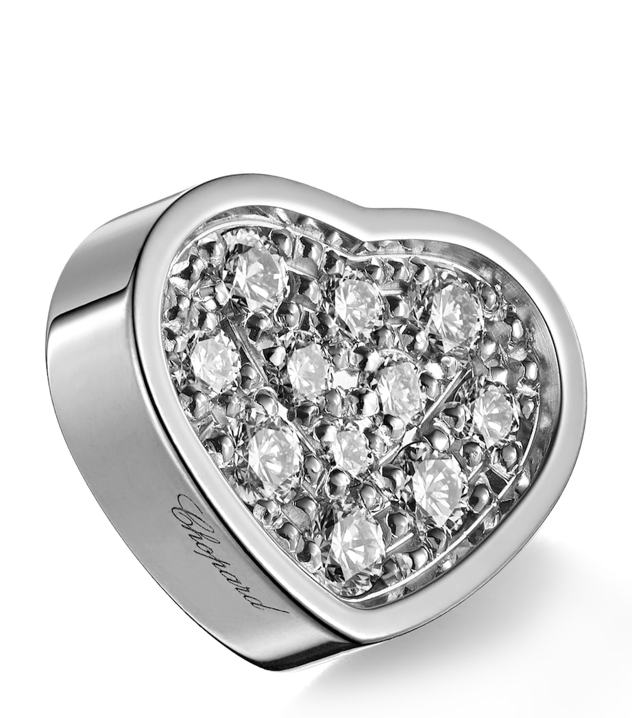 White Gold and Diamond My Happy Hearts Single Earring 18K WHITE GOLD Image 5